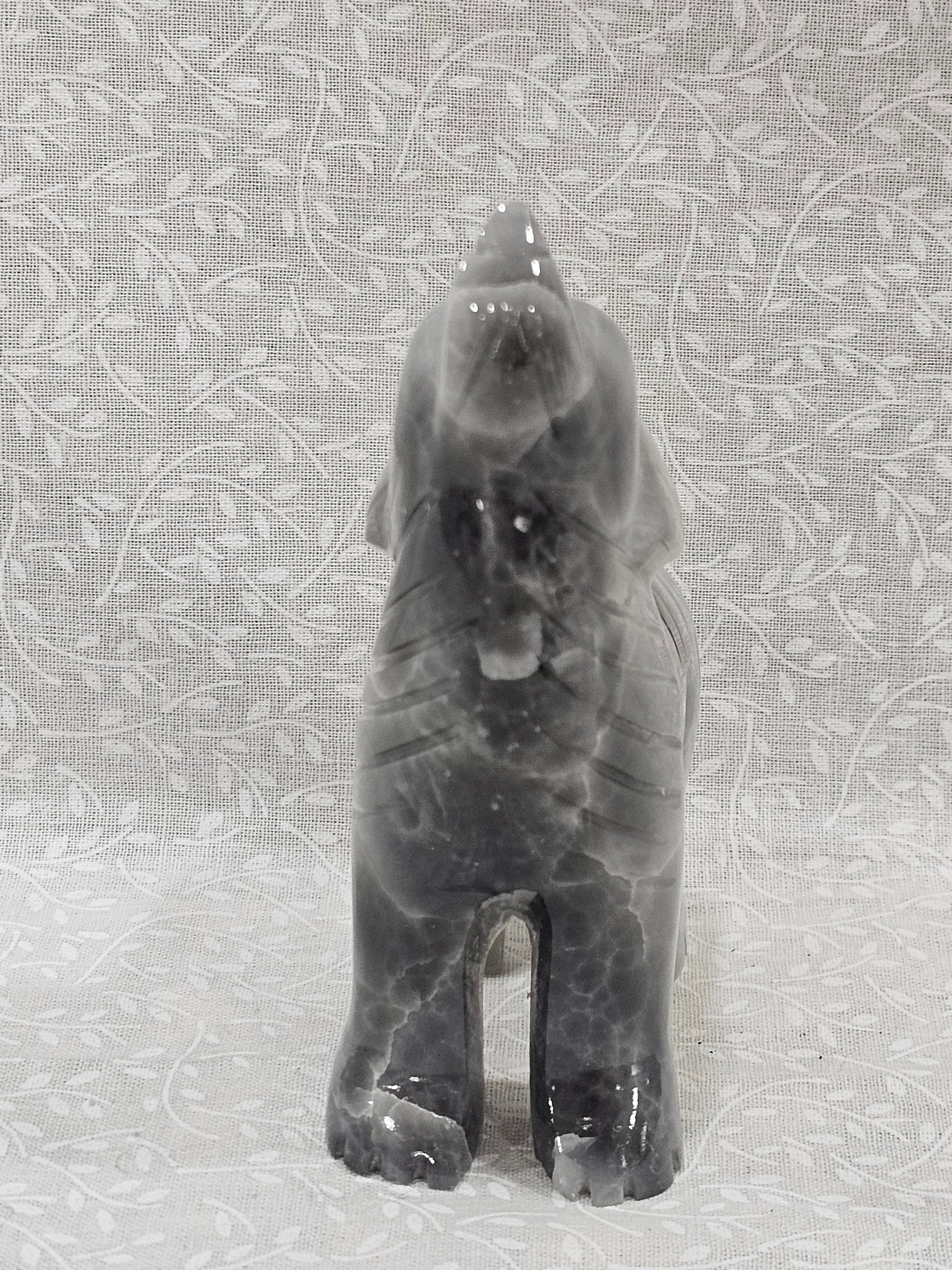 Banded Agate Crystal Wolf