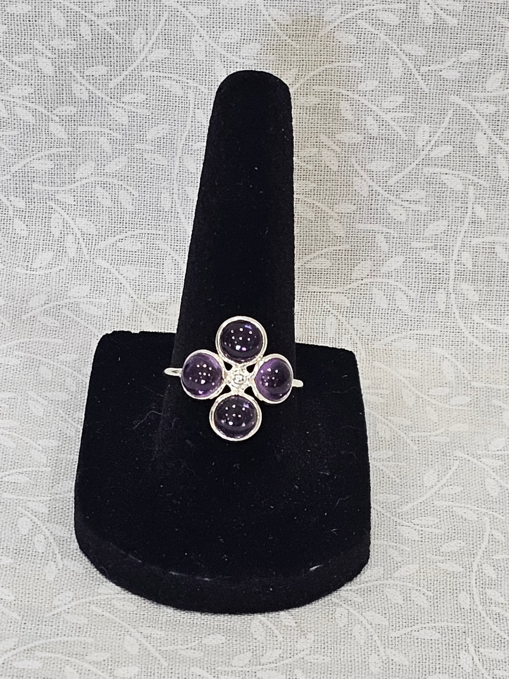 Sterling Silver Amethyst Gemstone Ring 7
