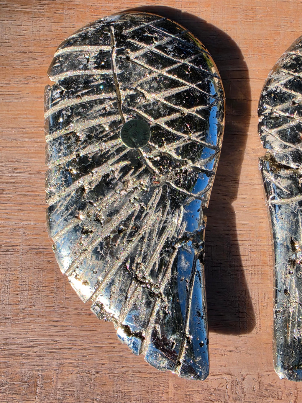 Pyrite Crystal Angel Wings – Approx. 6" x 3"