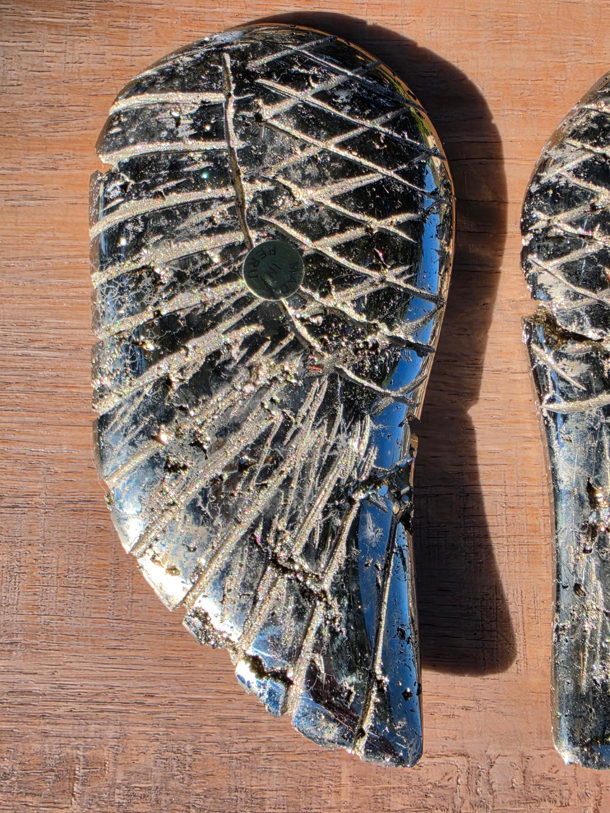 Pyrite Crystal Angel Wings – Approx. 6" x 3"