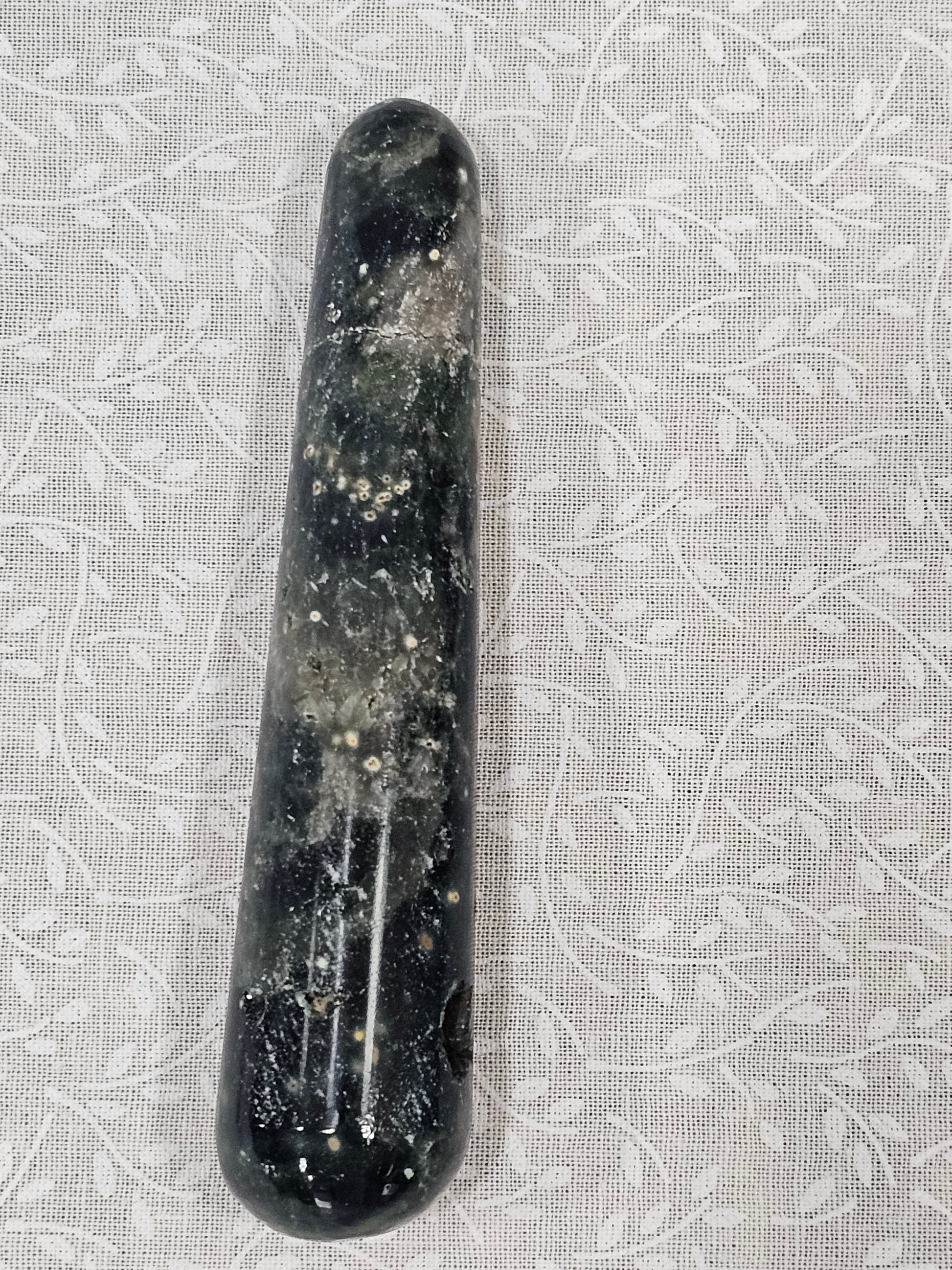 Moss Agate Crystal Messaging Wand