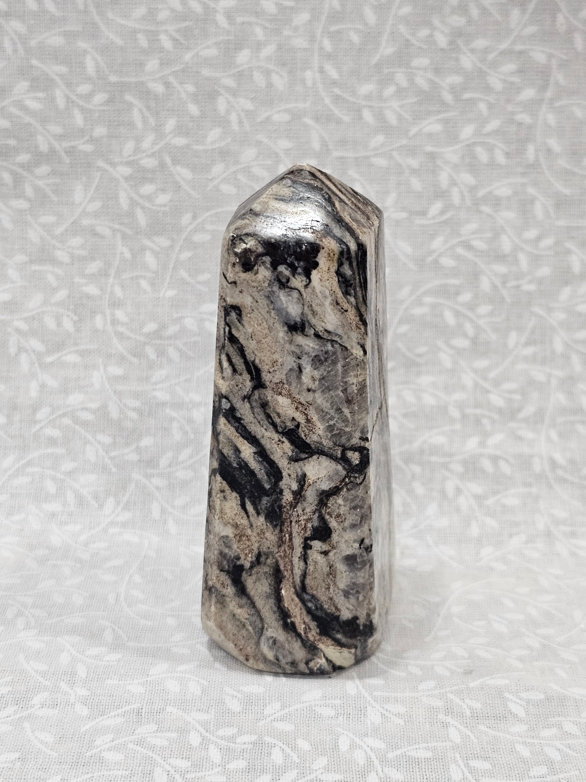 Zebra Calcite Crystal Tower