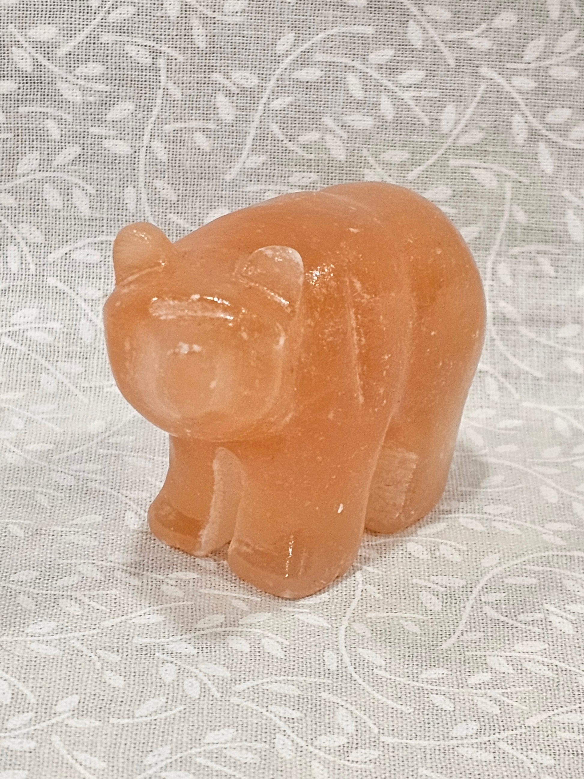 Orange Calcite Crystal Bear 2.25 Inch