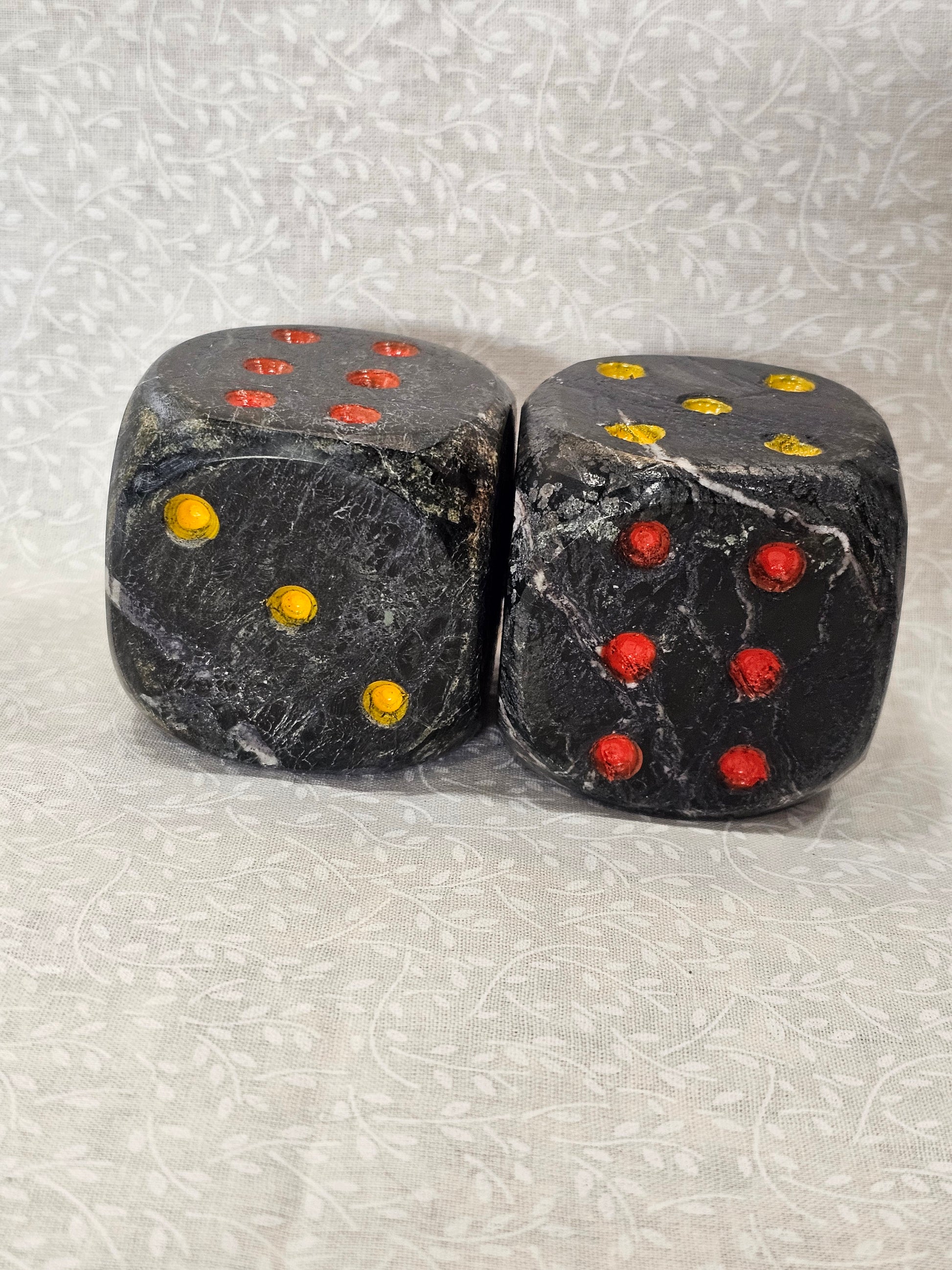 Black Zebra Jasper Crystal Dice