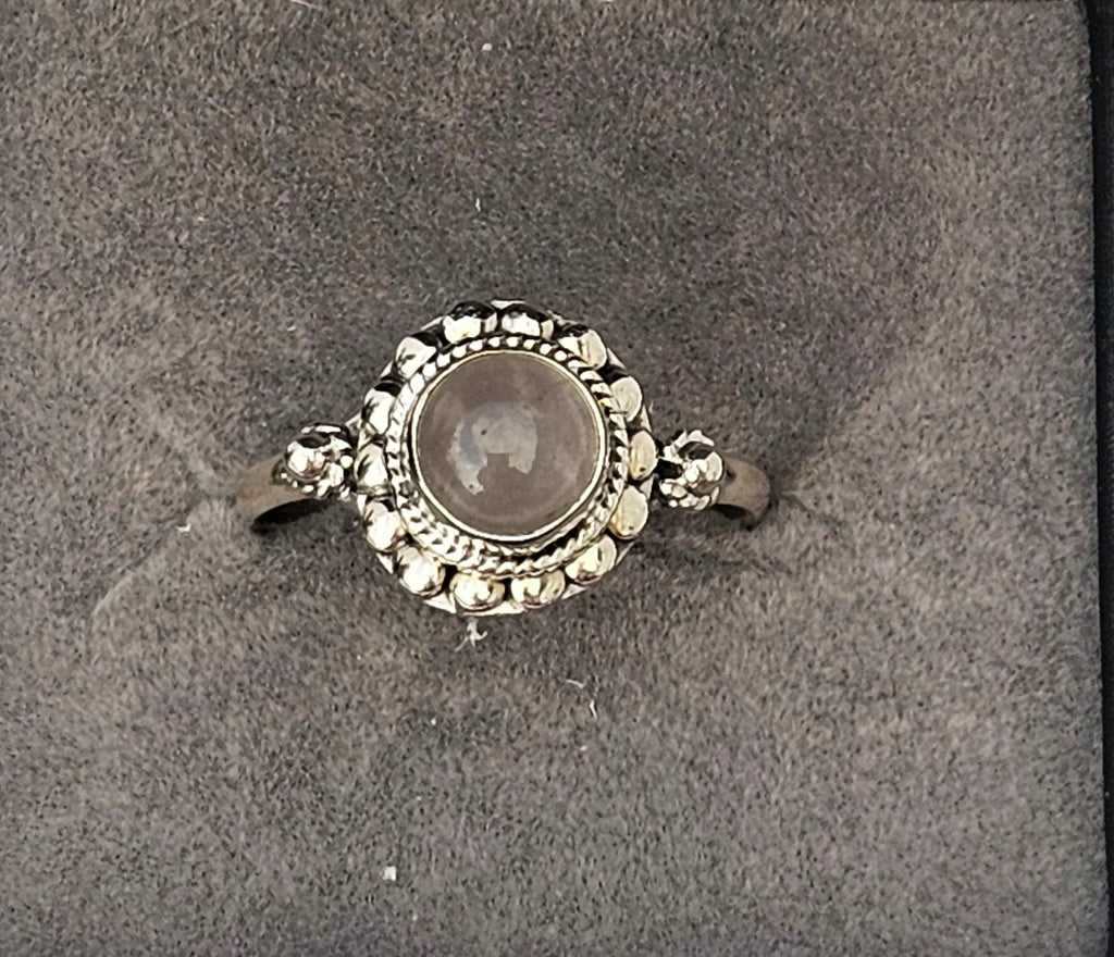 Sterling Silver Moonstone Intuition Ring Psychic Enhancement - Size 8