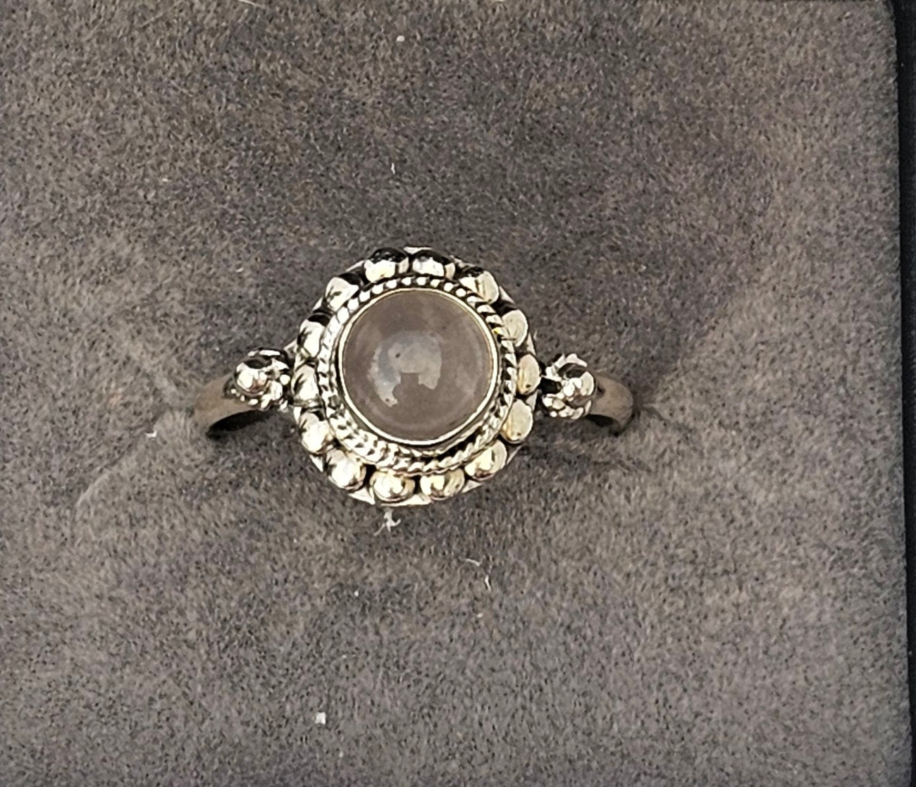Sterling Silver Moonstone Intuition Ring Psychic Enhancement - Size 8