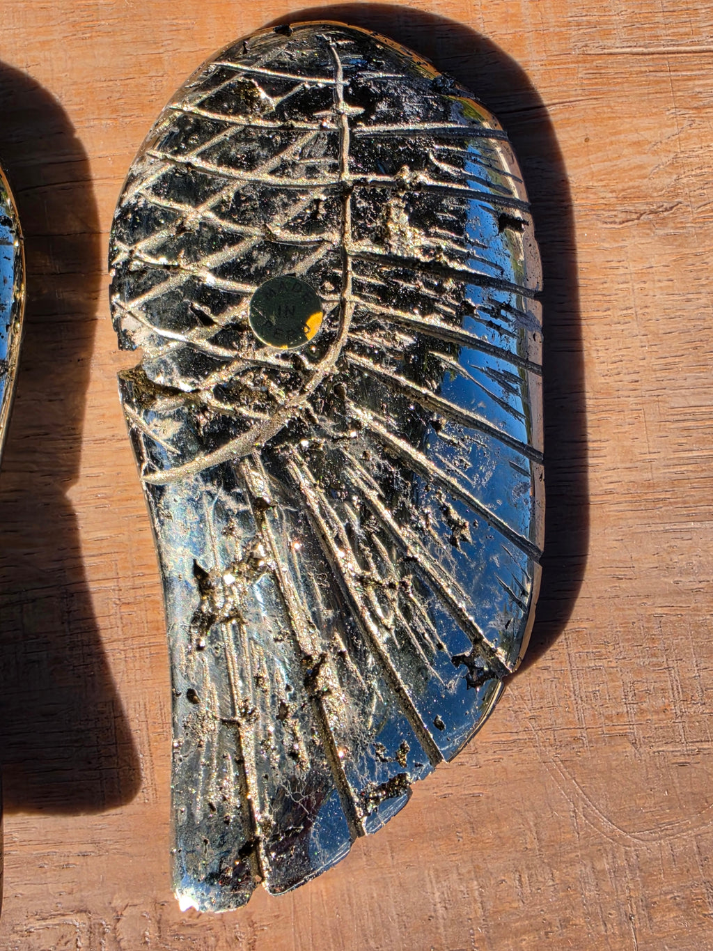 Pyrite Crystal Angel Wings – Approx. 6" x 3"