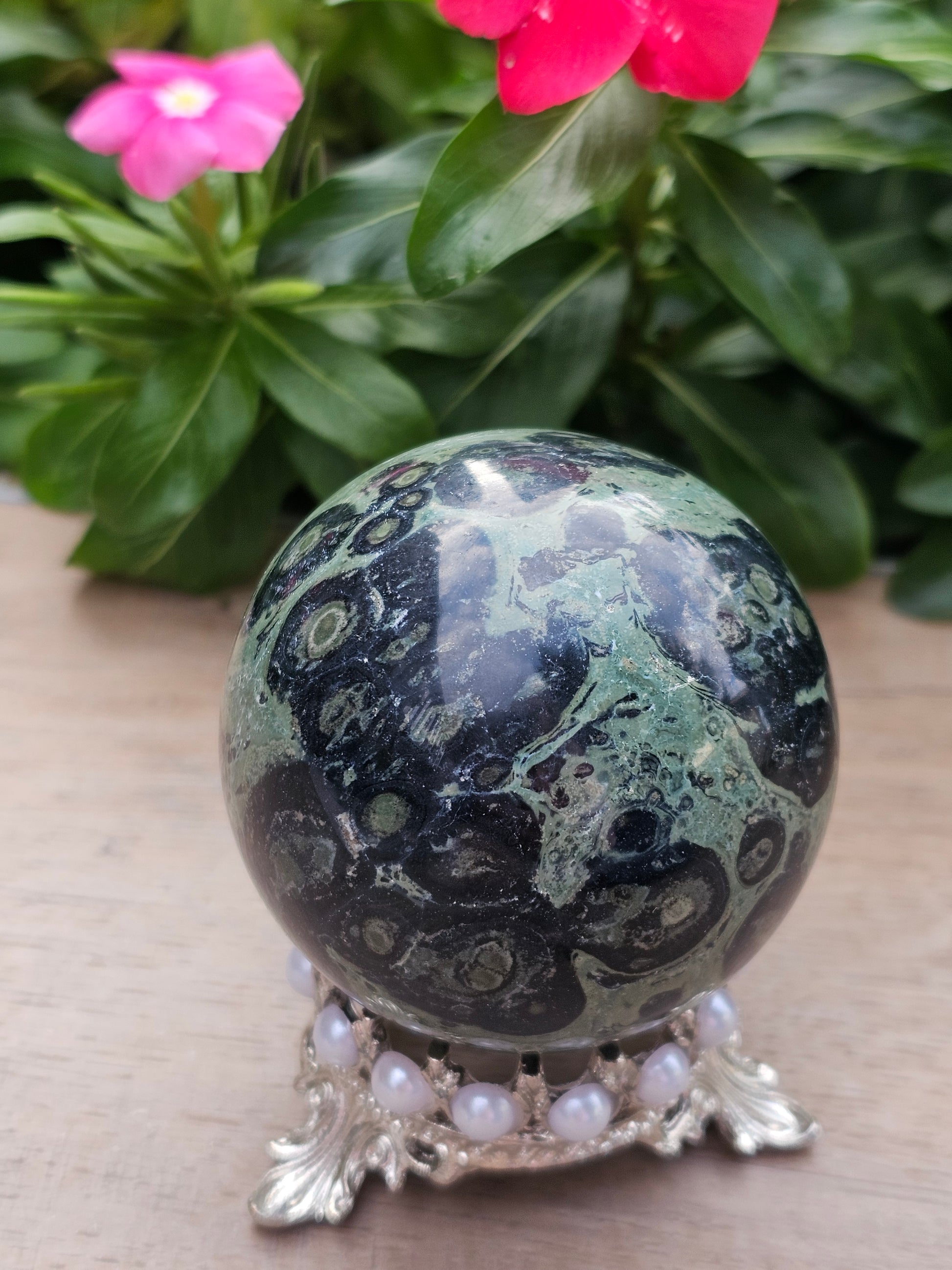 Kambaba Jasper Crystal Sphere 62mm - Polished Stone Ball