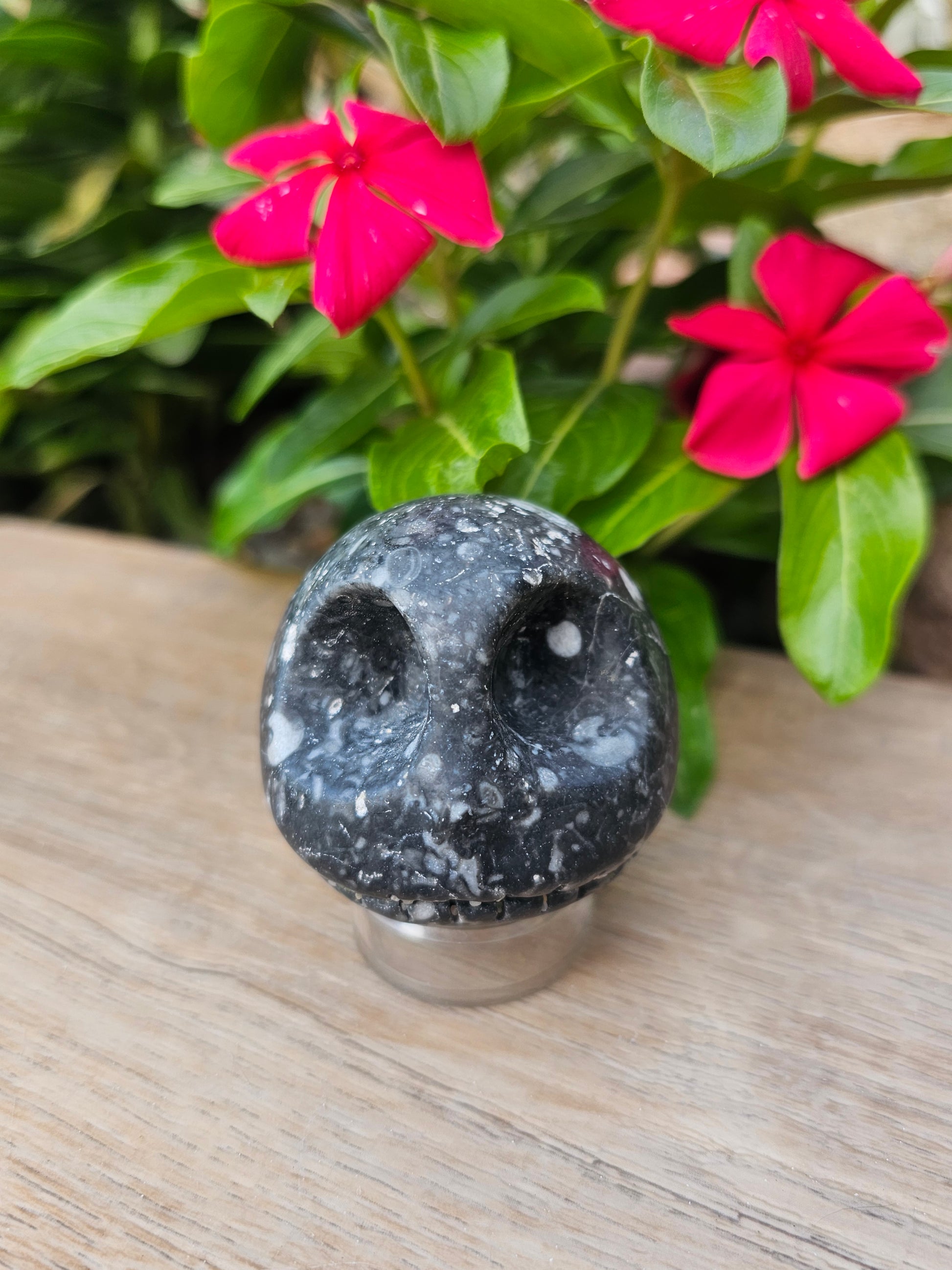 Guinea Fowl Jasper Crystal Jack Skellington - Skully