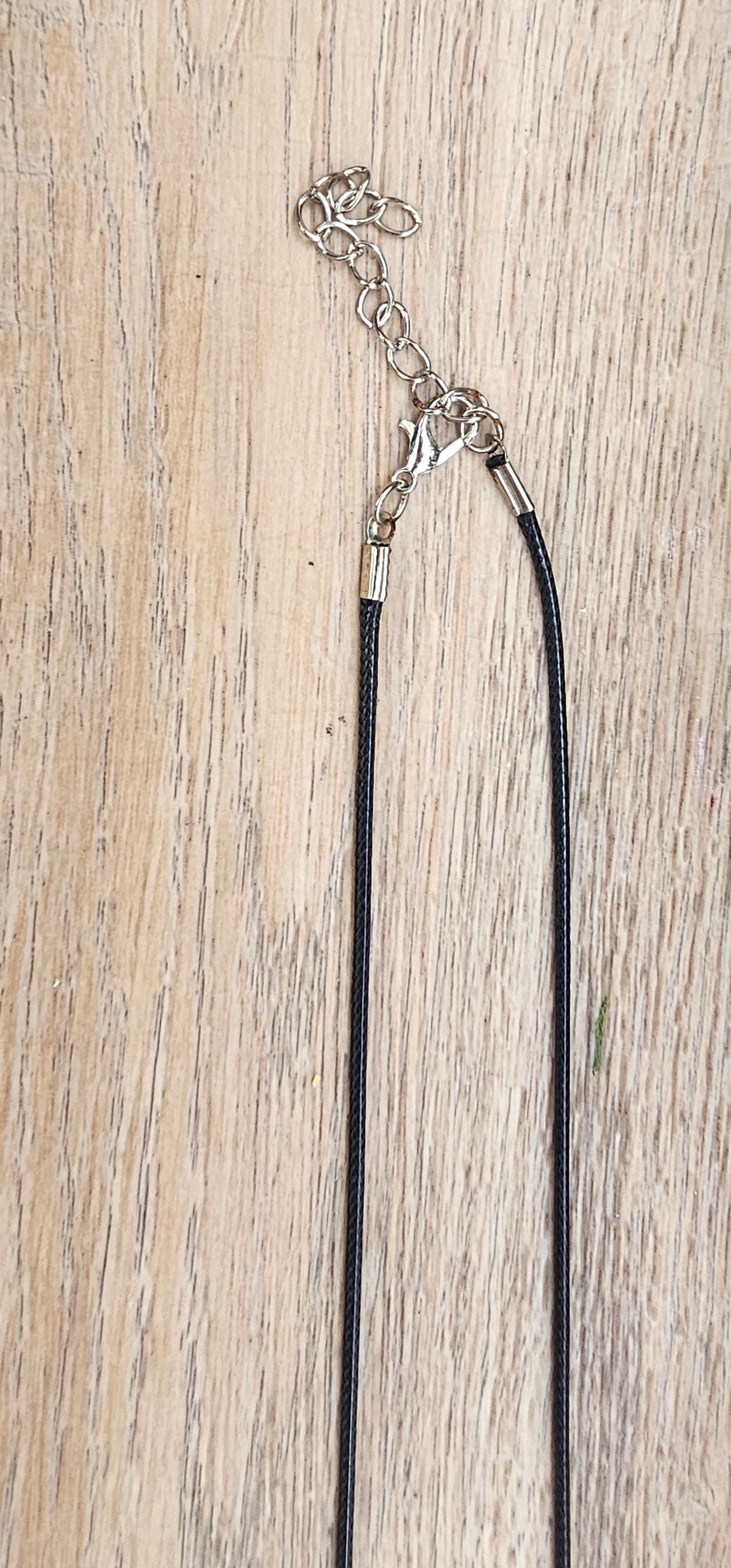 Fruit Jasper Crystal Necklace on Corded Chain 20"