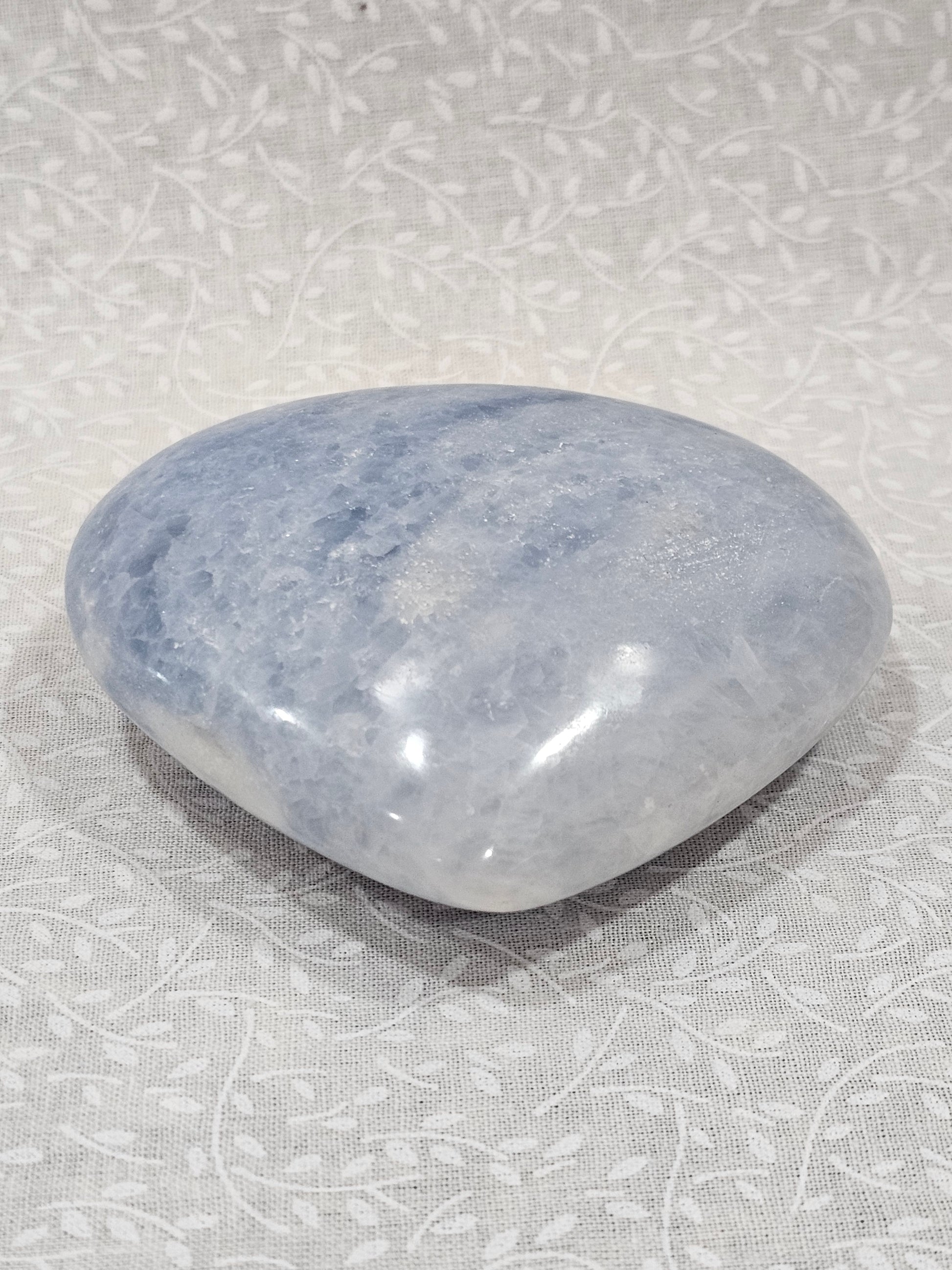 Blue Calcite Crystal Heart