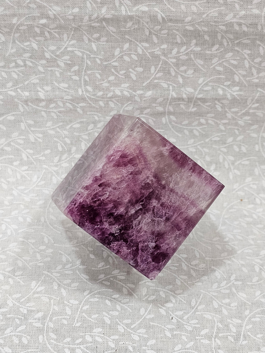 Purple Fluorite Crystal Cube