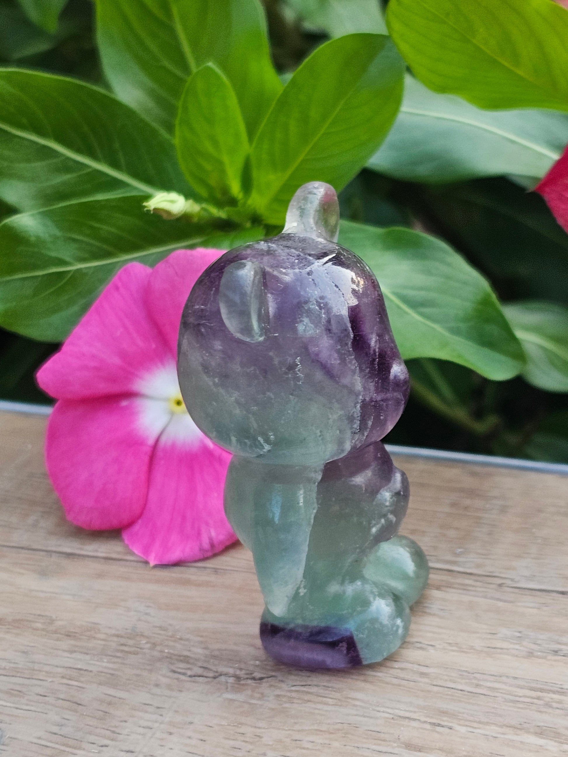 Rainbow Fluorite Crystal Bear