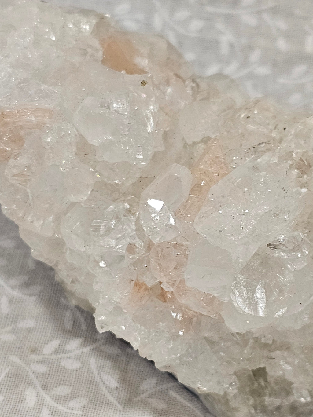 Apophyllite with Stillbite Raw Crystal Cluster