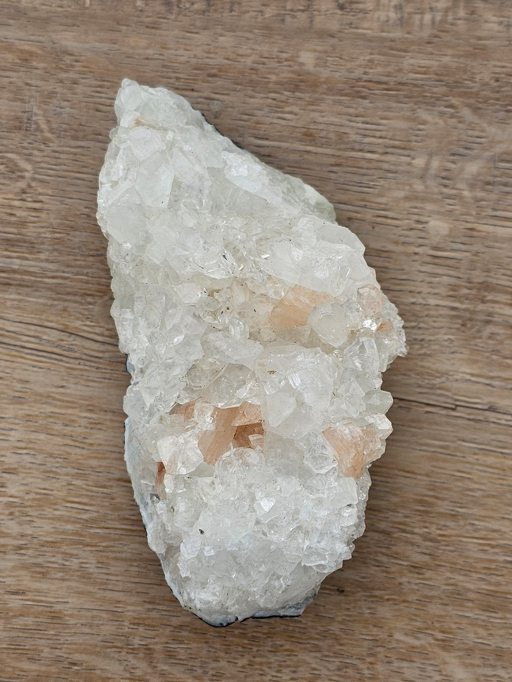 Apophyllite with Stillbite Raw Crystal Cluster