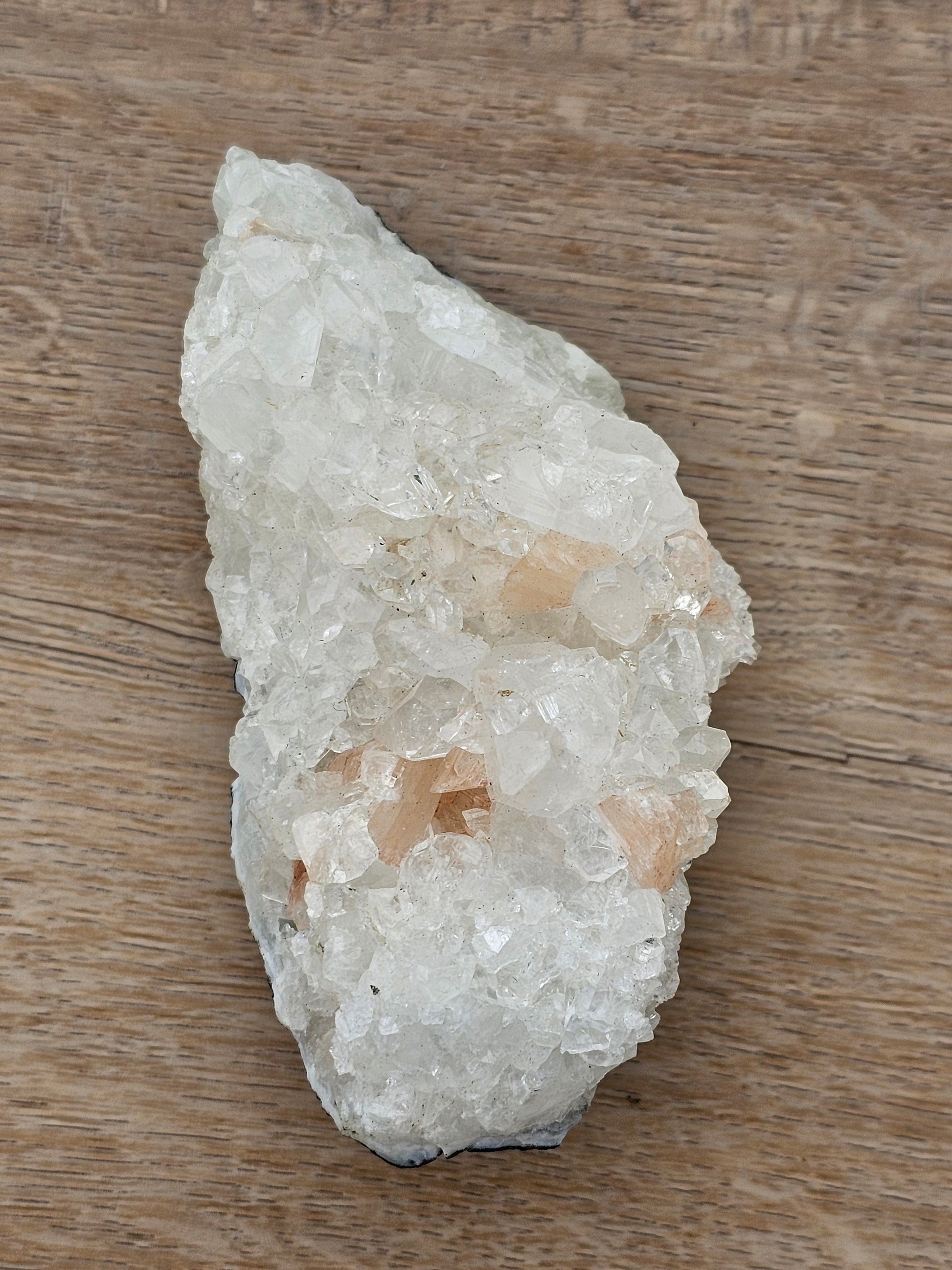 Apophyllite with Stillbite Raw Crystal Cluster