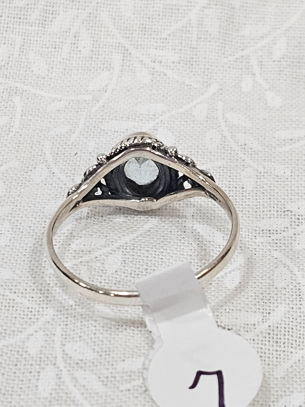 Sterling Silver Blue Topaz Ring - Size 7