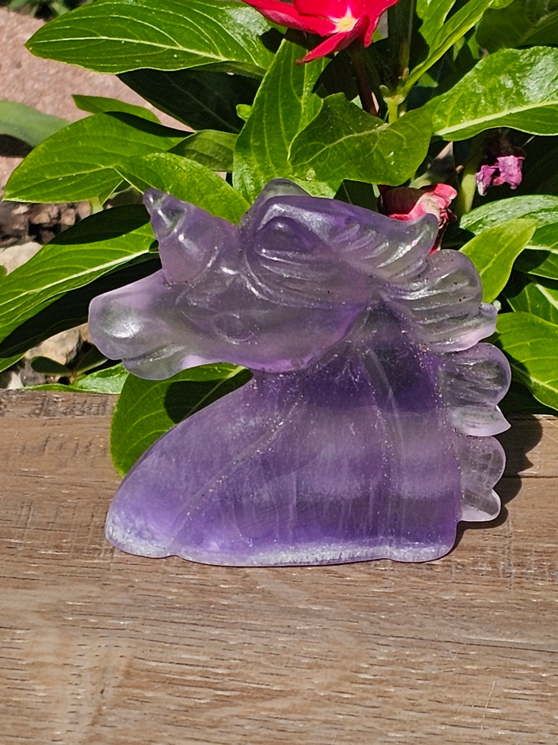Purple Fluorite Crystal Unicorn