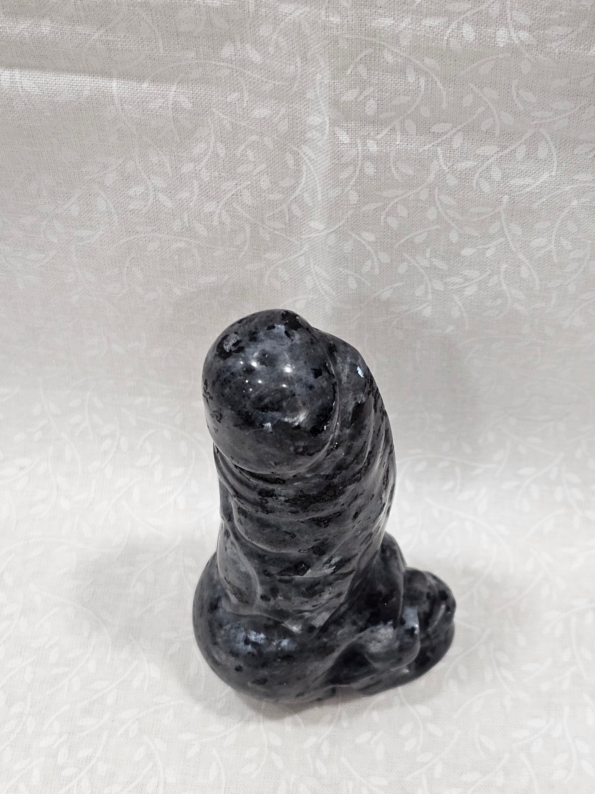 Larvikite Crystal Skull Peen 4" Tall