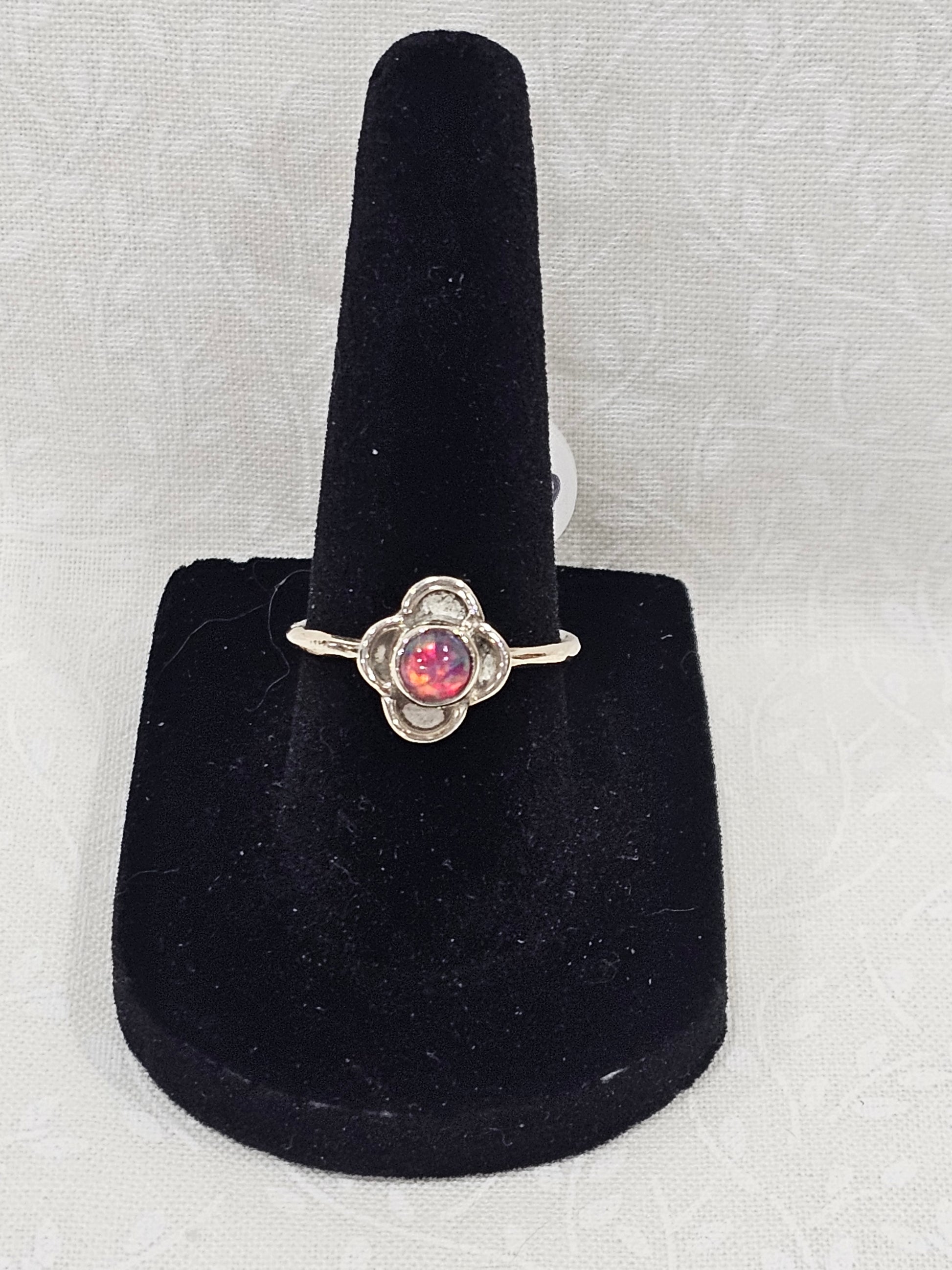 Sterling Silver Gemstone Ring 6.5