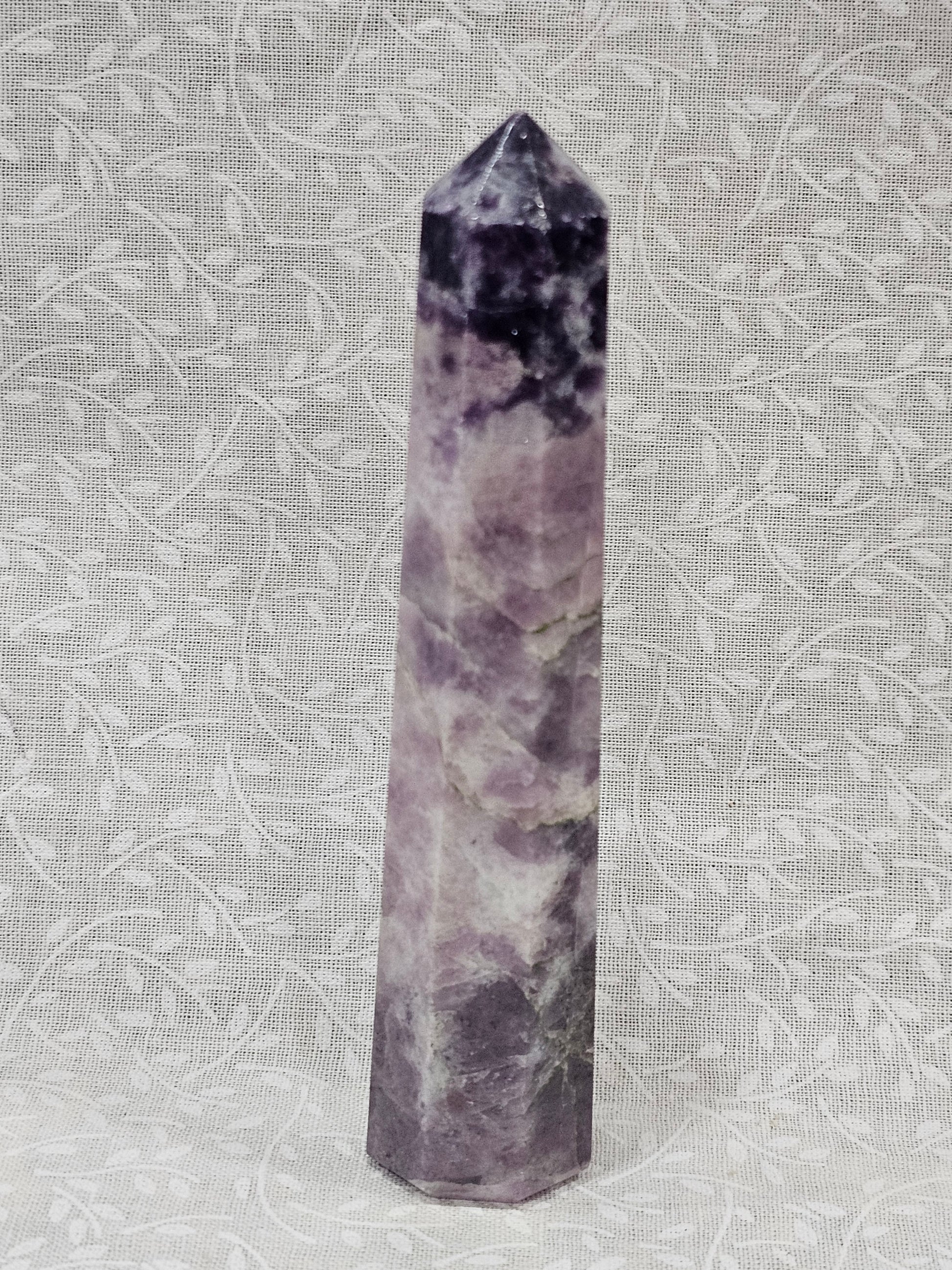 Lepidolite Crystal Tower