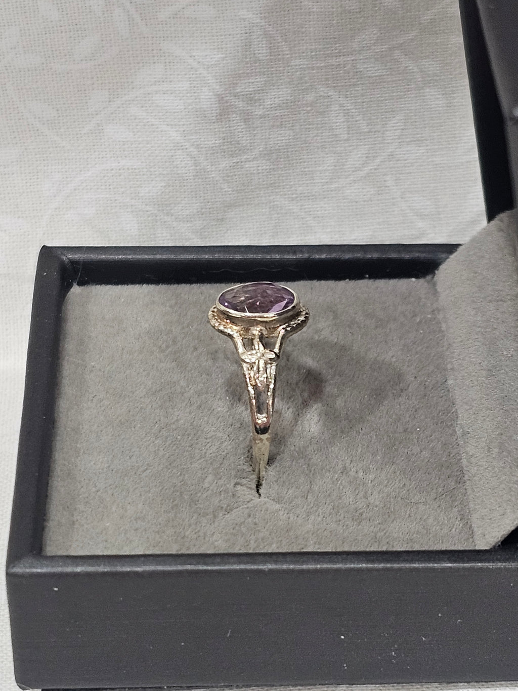 Sterling Silver Amethyst Gemstone Ring 8
