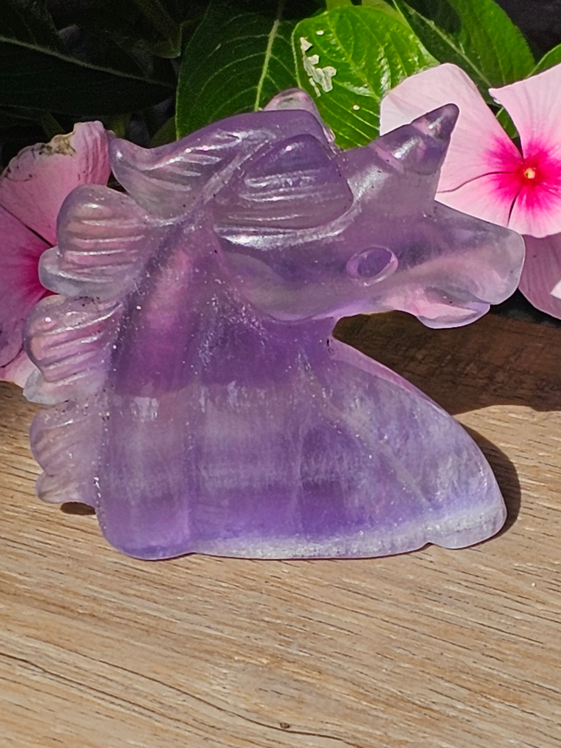 Purple Fluorite Crystal Unicorn