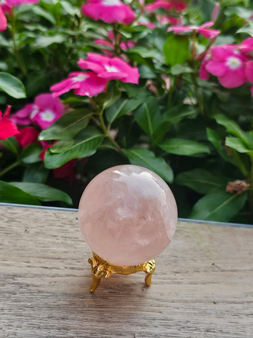 Pink Quartz Crystal Sphere