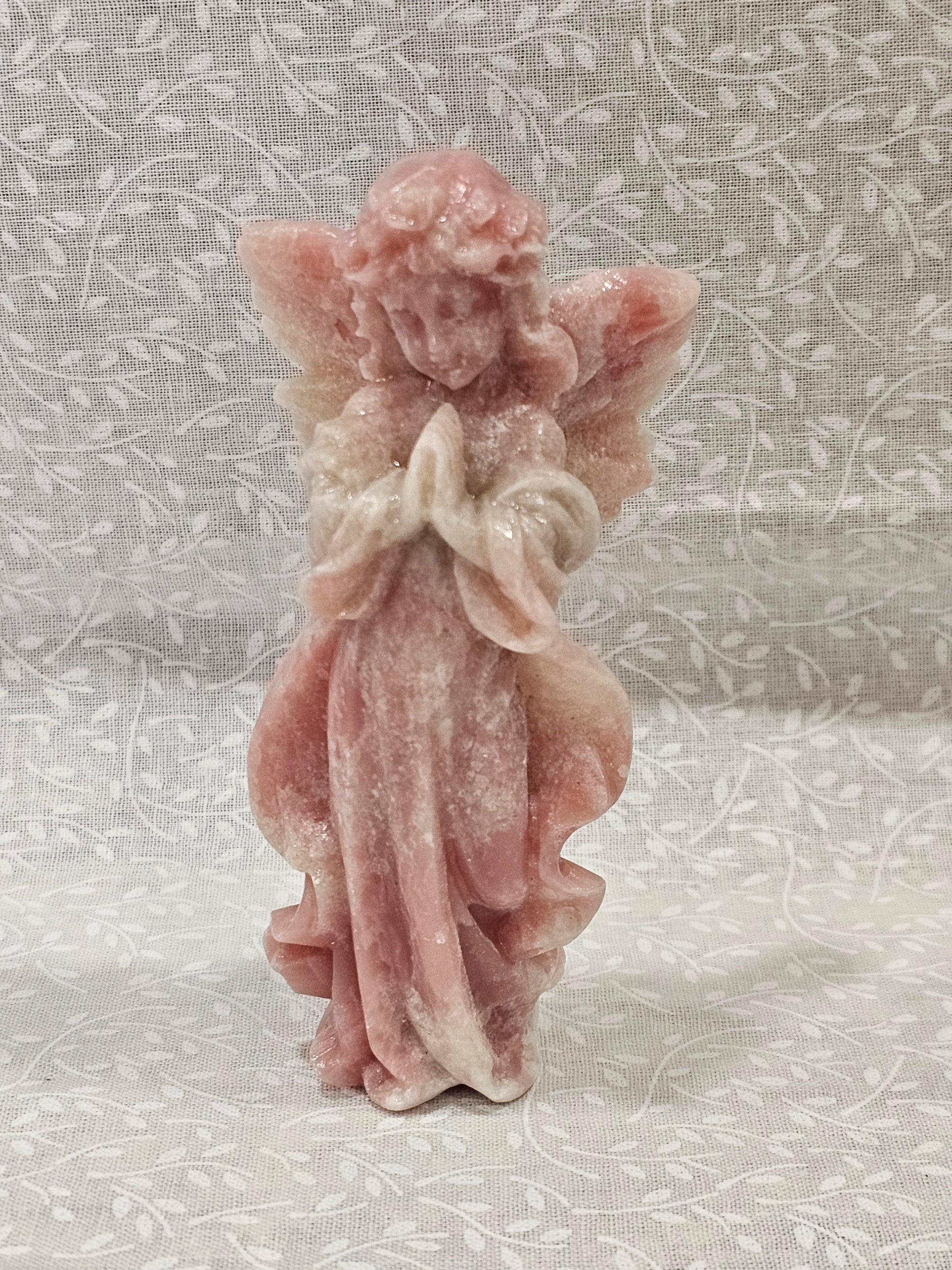 Pink Opal Crystal Angel 4 Inch