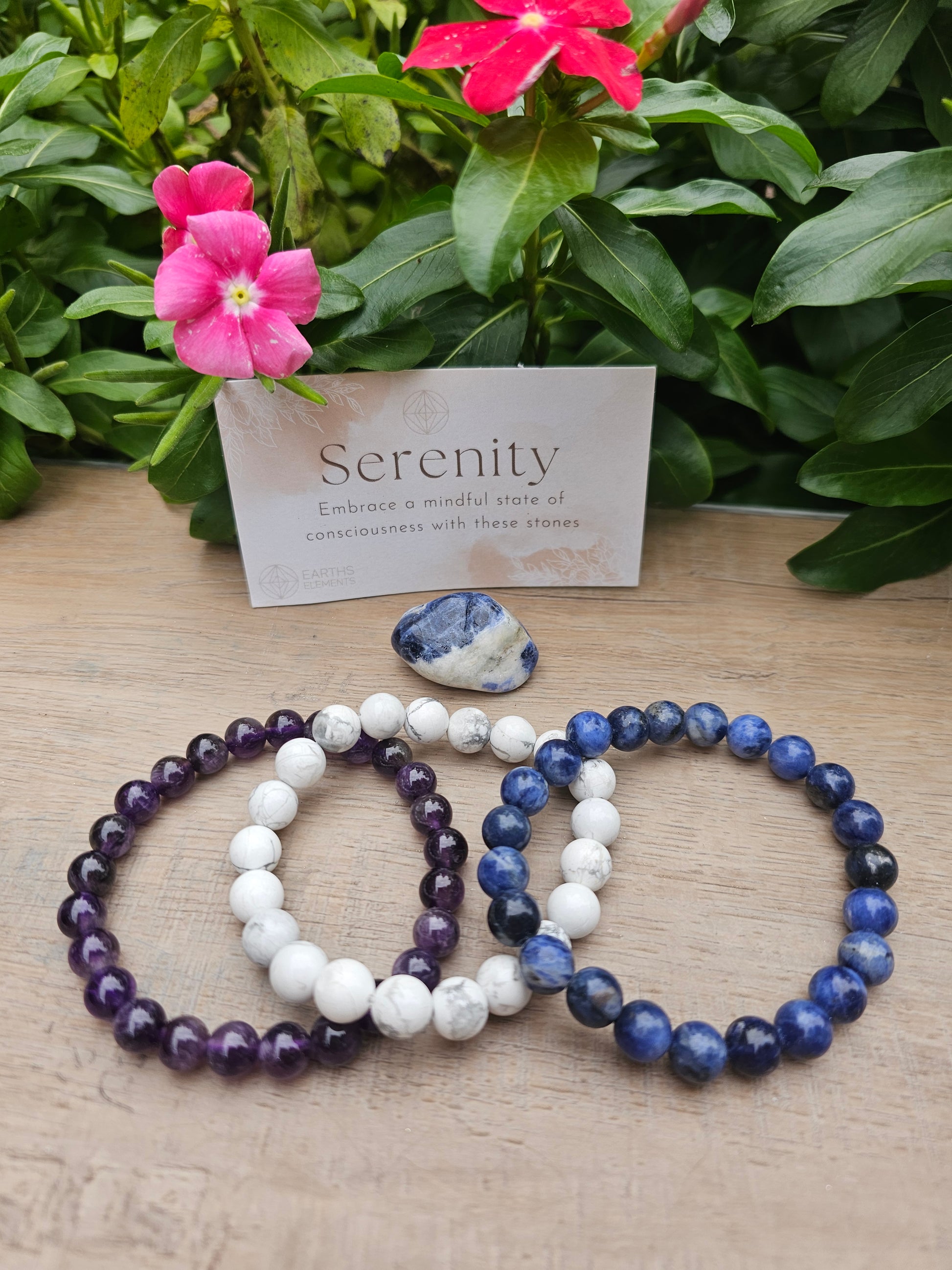 Serenity Bracelets Set - Calming Crystal Collection