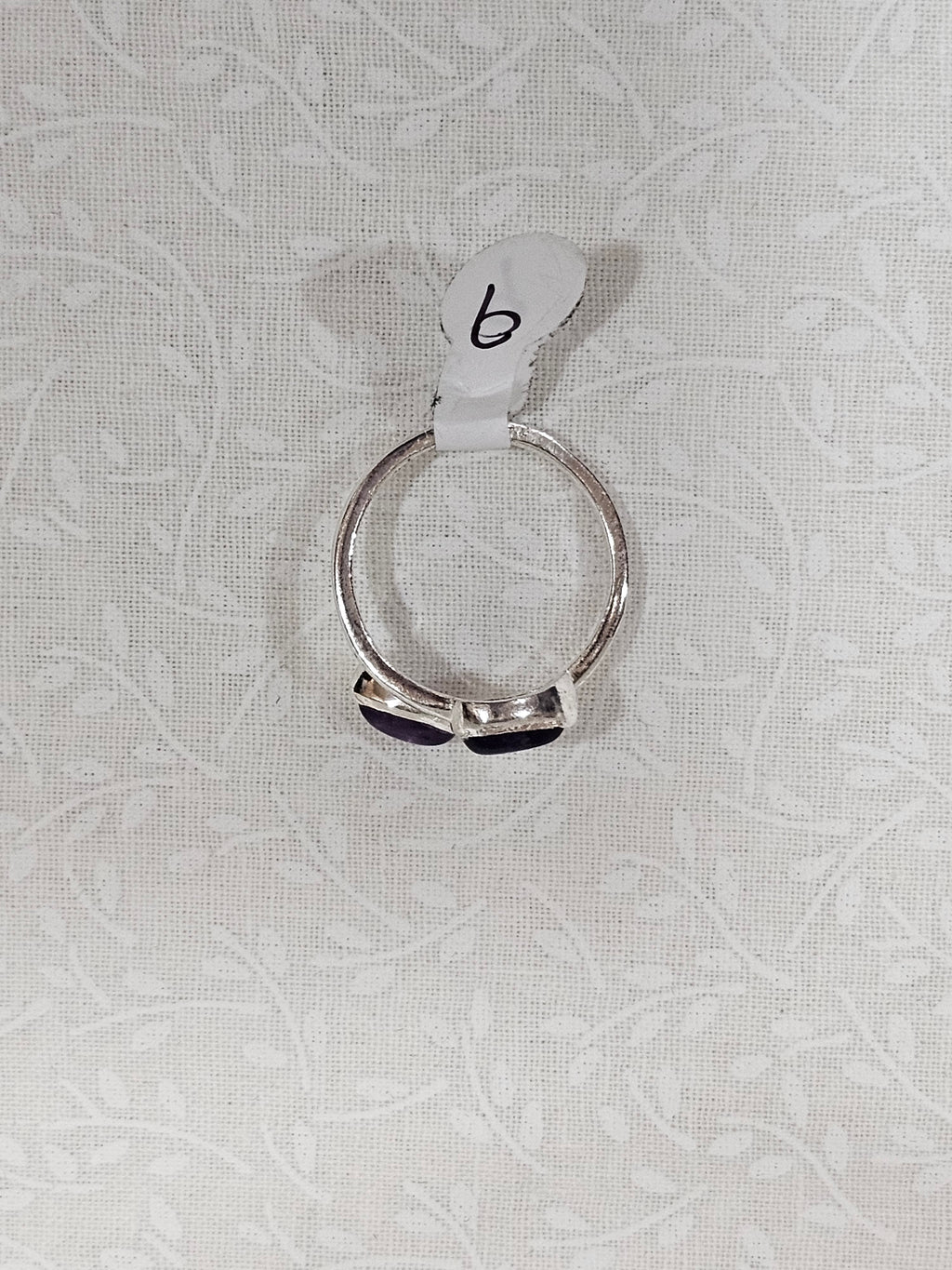 Sterling Silver Amethyst Gemstone Ring - Size 9