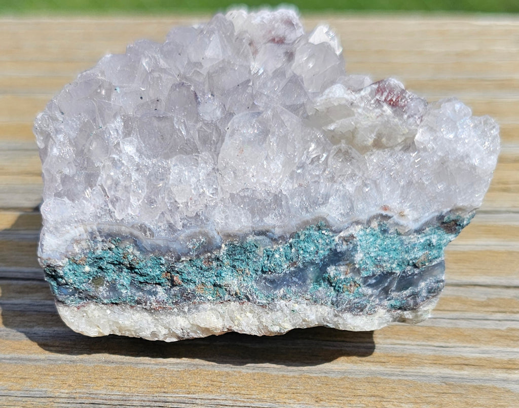 Amethyst with Quartz Raw Crystal Cluster