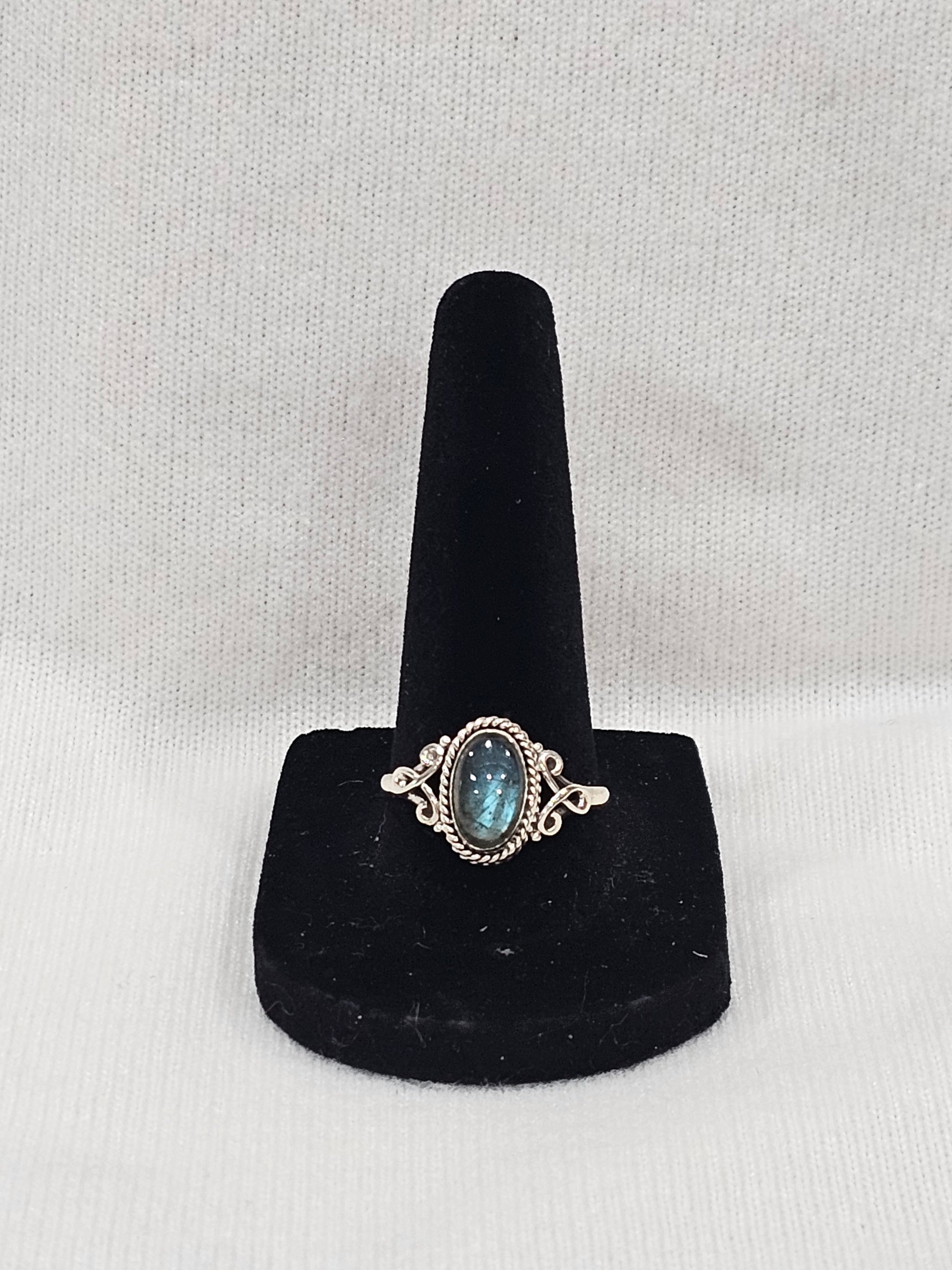 Labradorite Sterling Silver Ring Size 9
