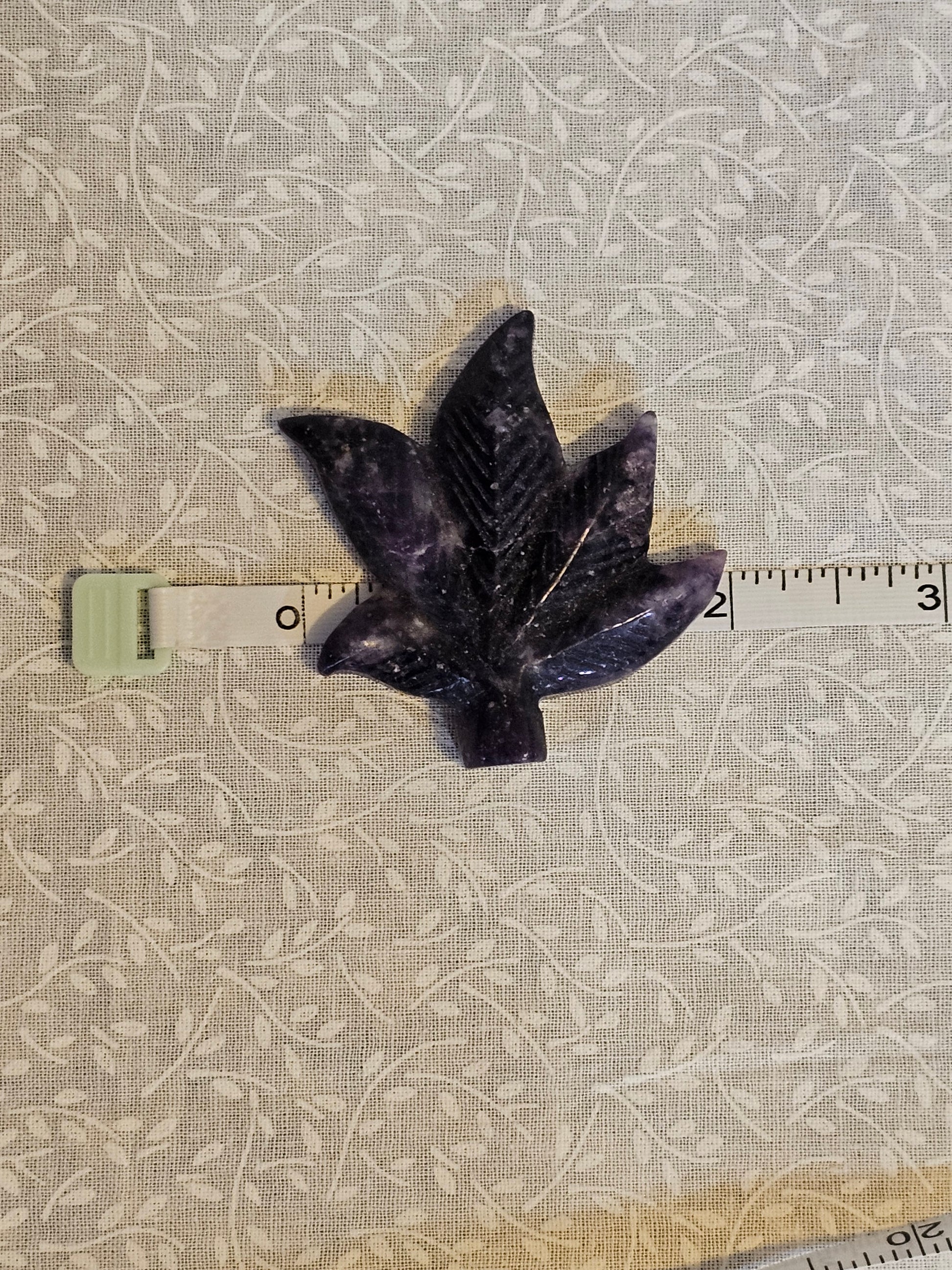 Amethyst Crystal Cannabis Leaf