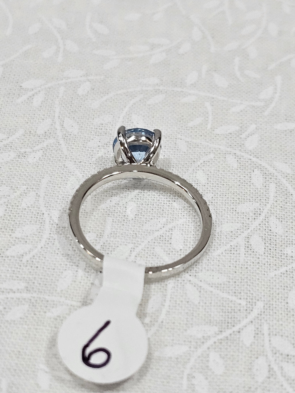 Sterling Silver Blue Topaz Gemstone Ring 6