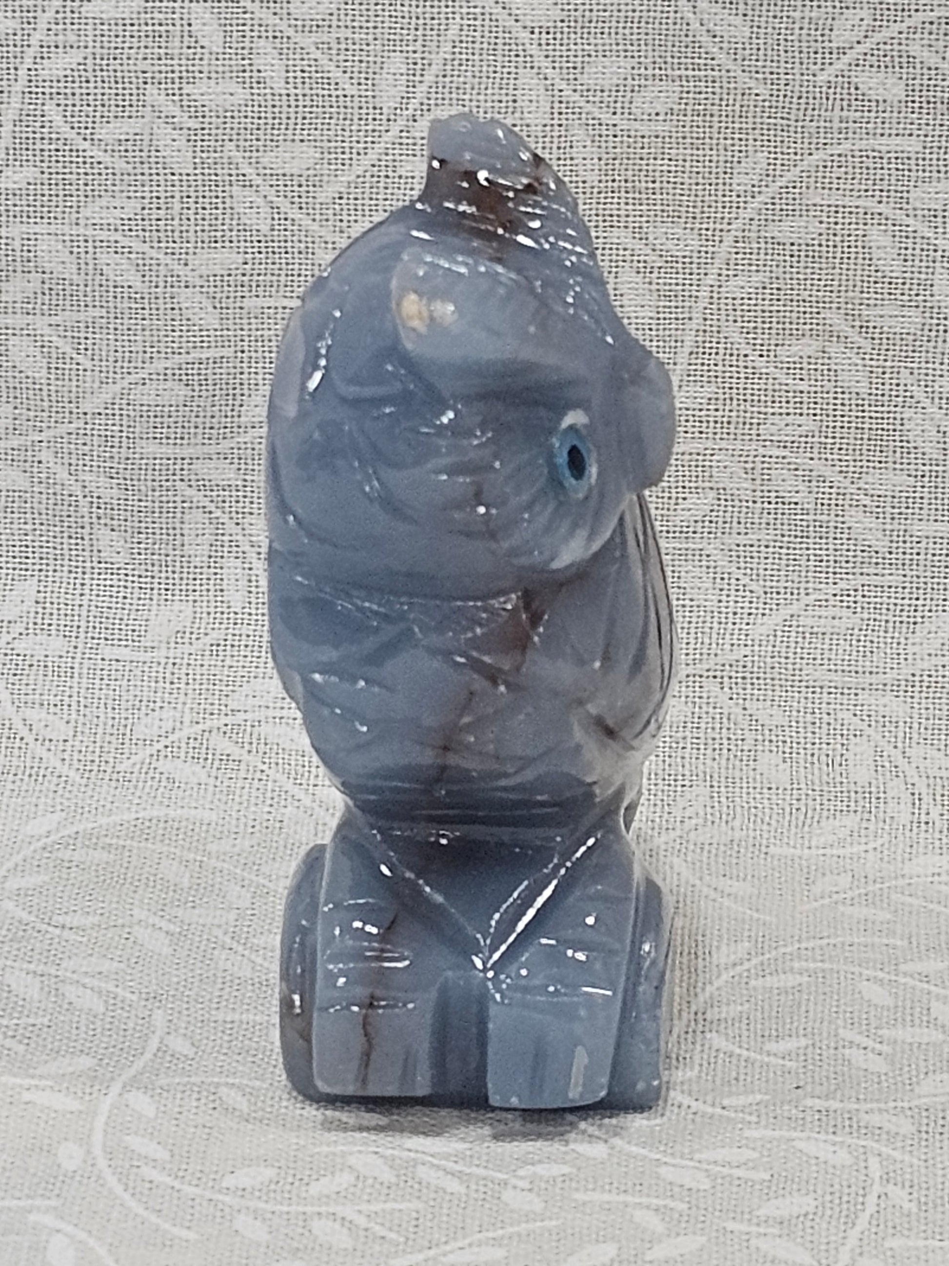 Angelite Crystal Owl