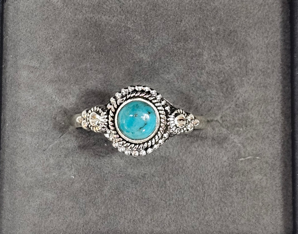 Sterling Silver Turquoise Gemstone Ring 10