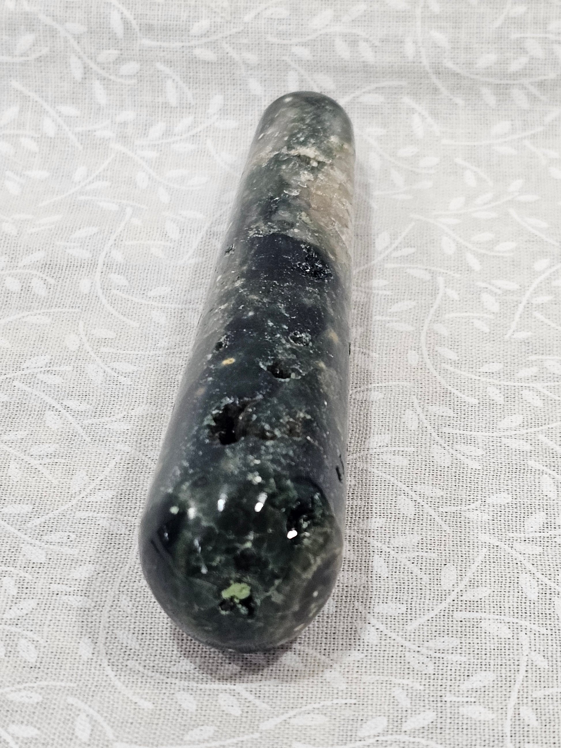 Moss Agate Crystal Messaging Wand
