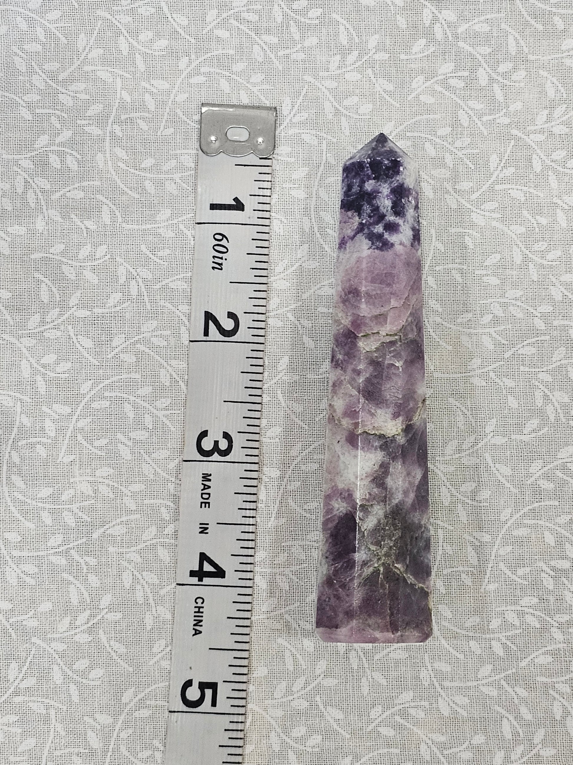Lepidolite Crystal Tower