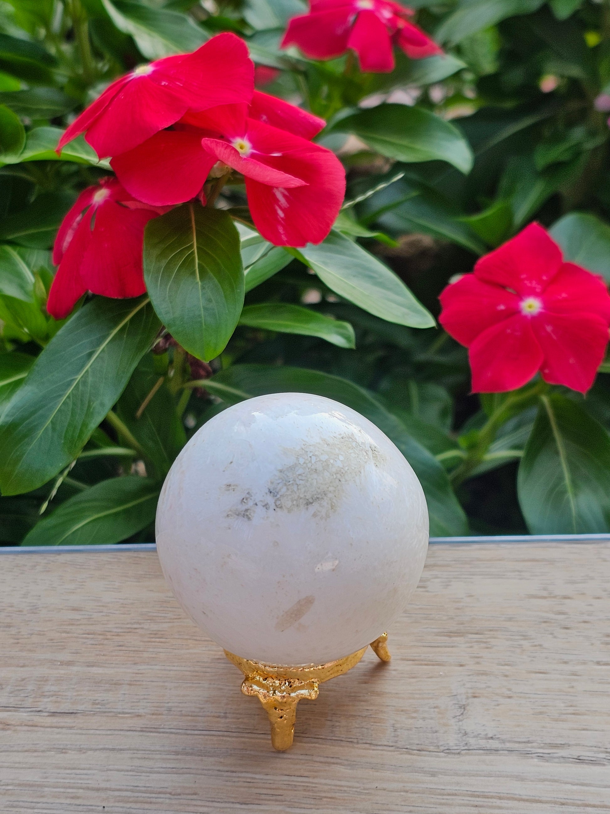 White Jade Crystal Sphere
