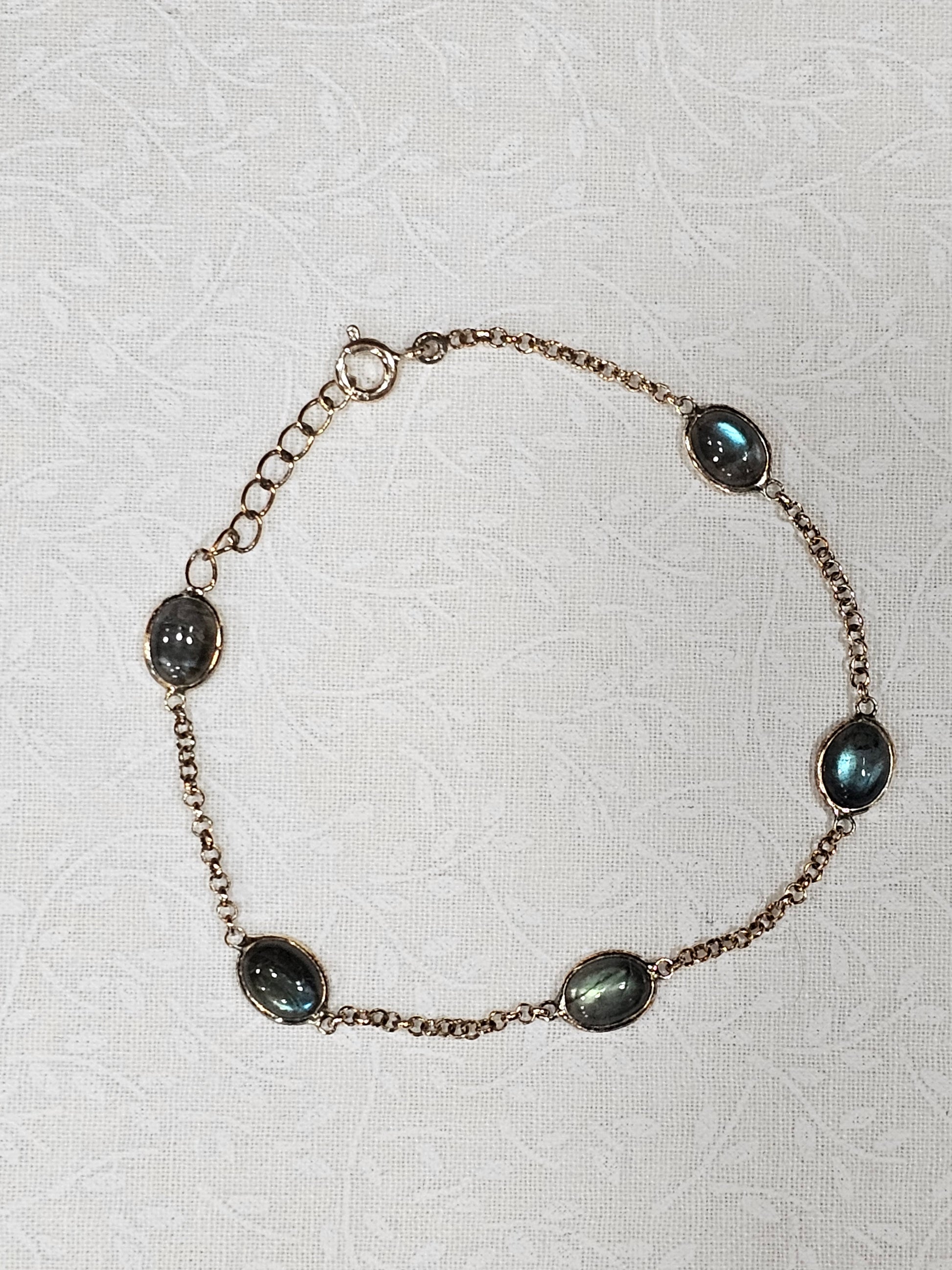 Sterling Silver Labradorite Gemstone Bracelet