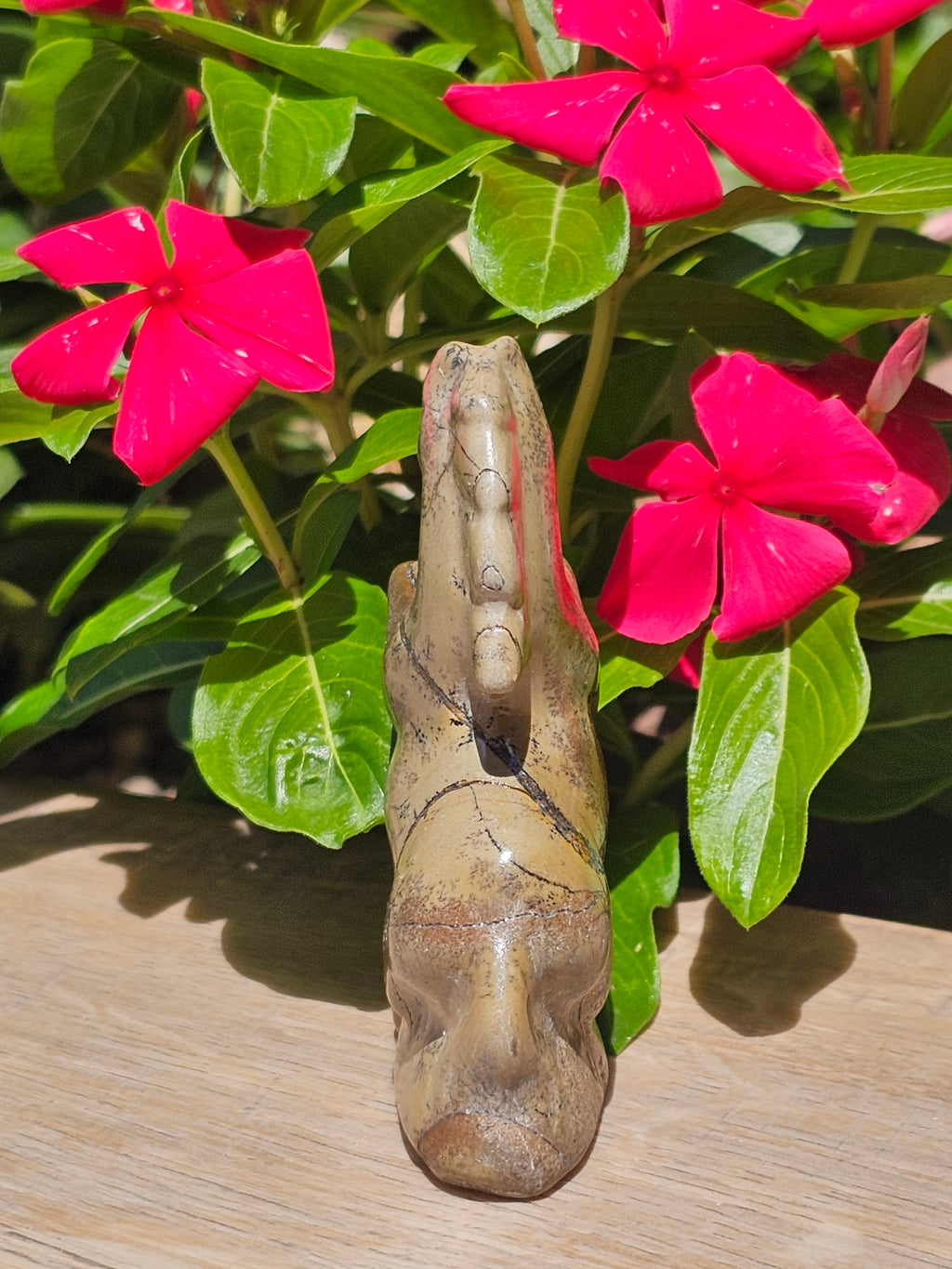 Picture Jasper Crystal Horse Carved Stone Animal Figurine