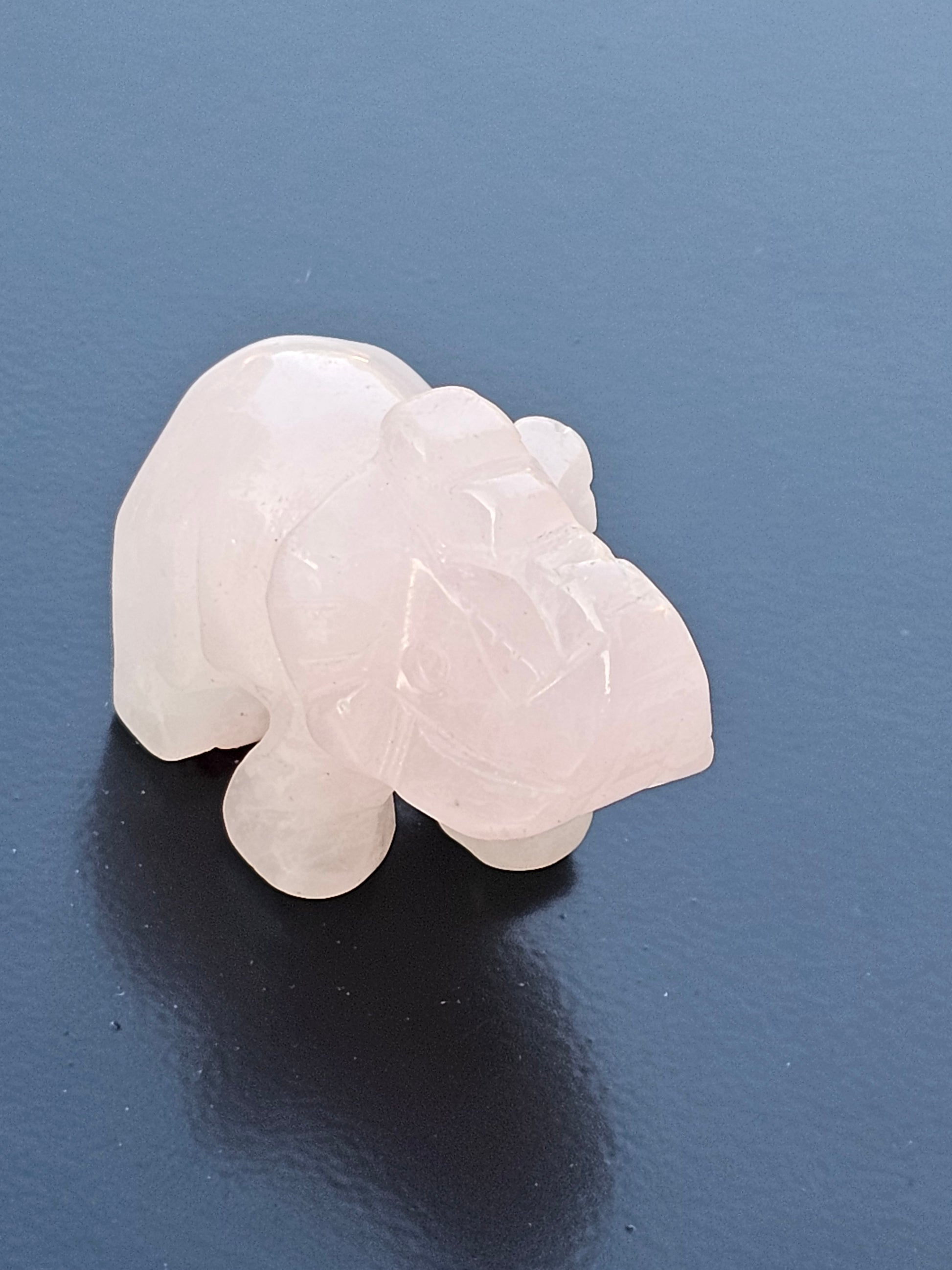 Rose Quartz Crystal Elephant