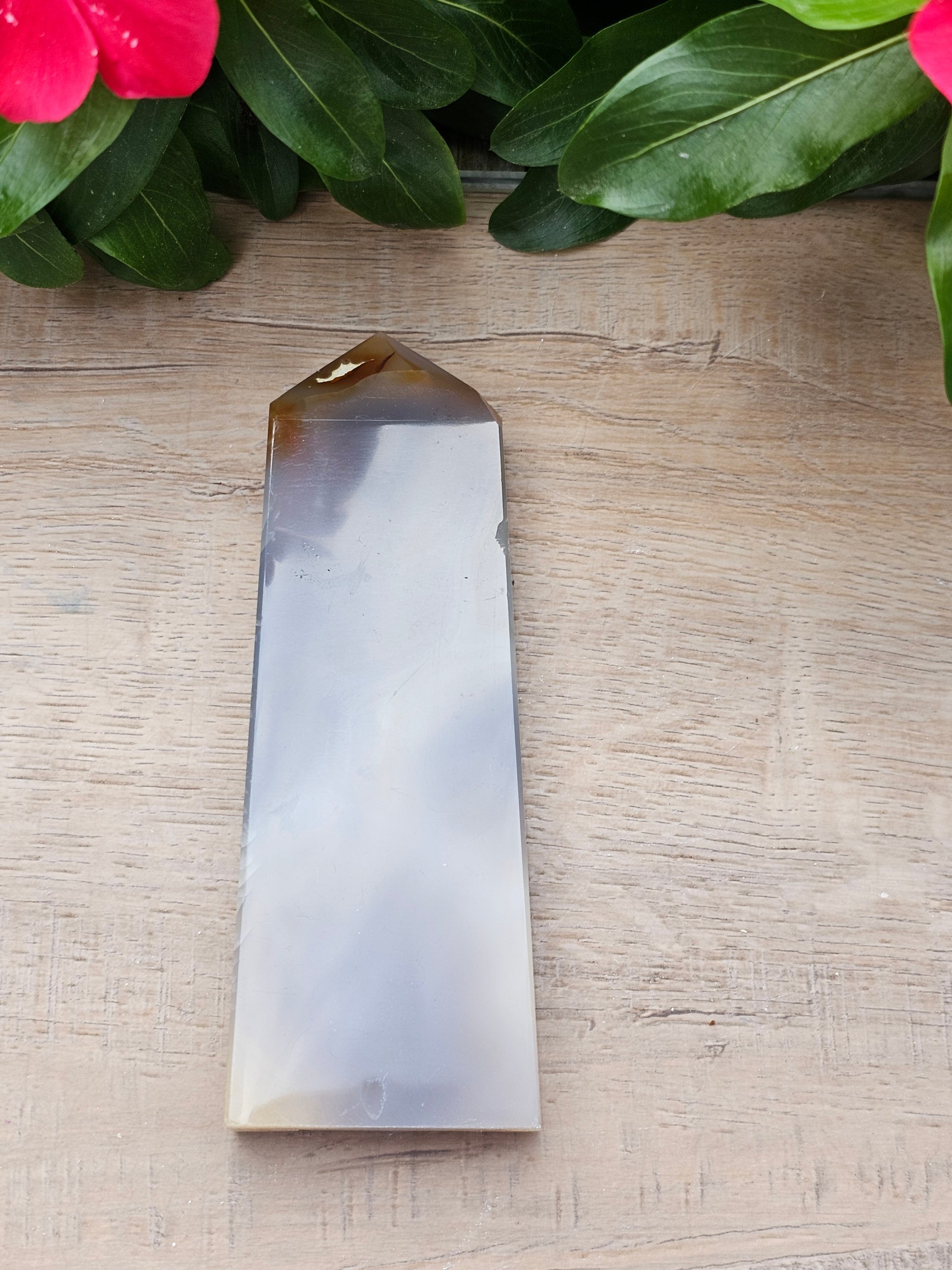 Agate Druzy Crystal Tower - Natural Healing Stone