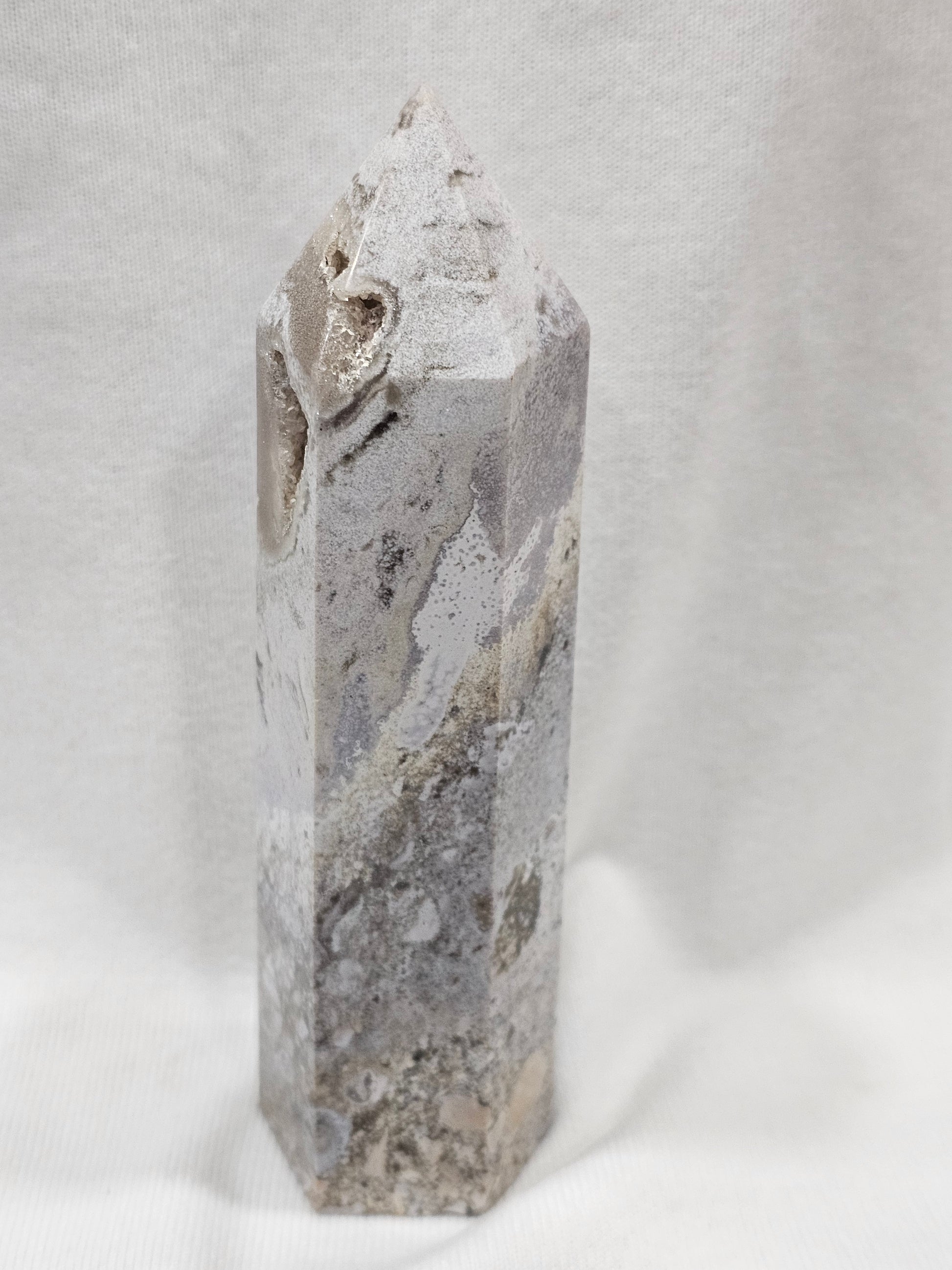 Ocean Jasper Crystal Tower - Natural Polished Stone Point