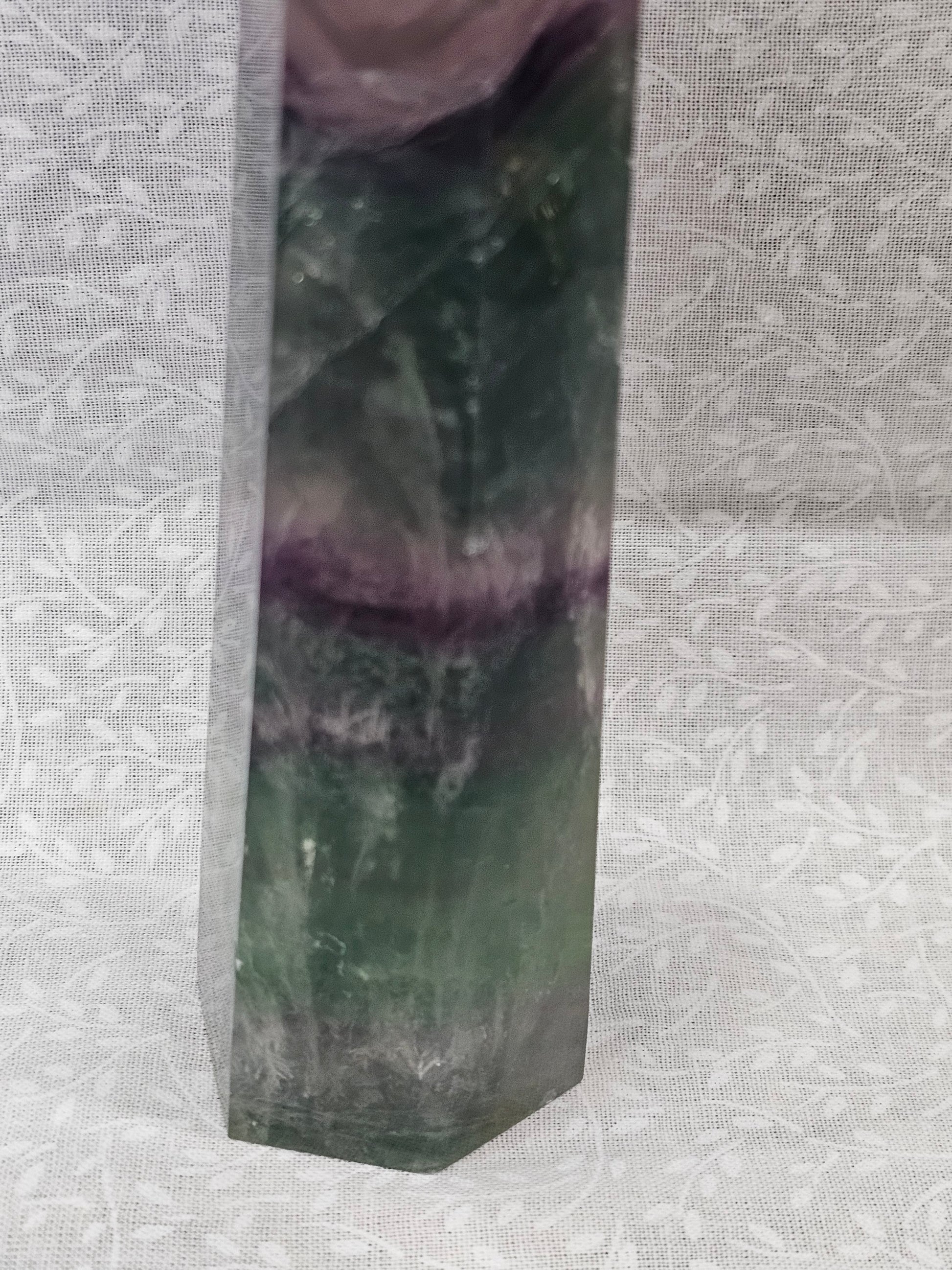 Rainbow Fluorite Crystal Tower