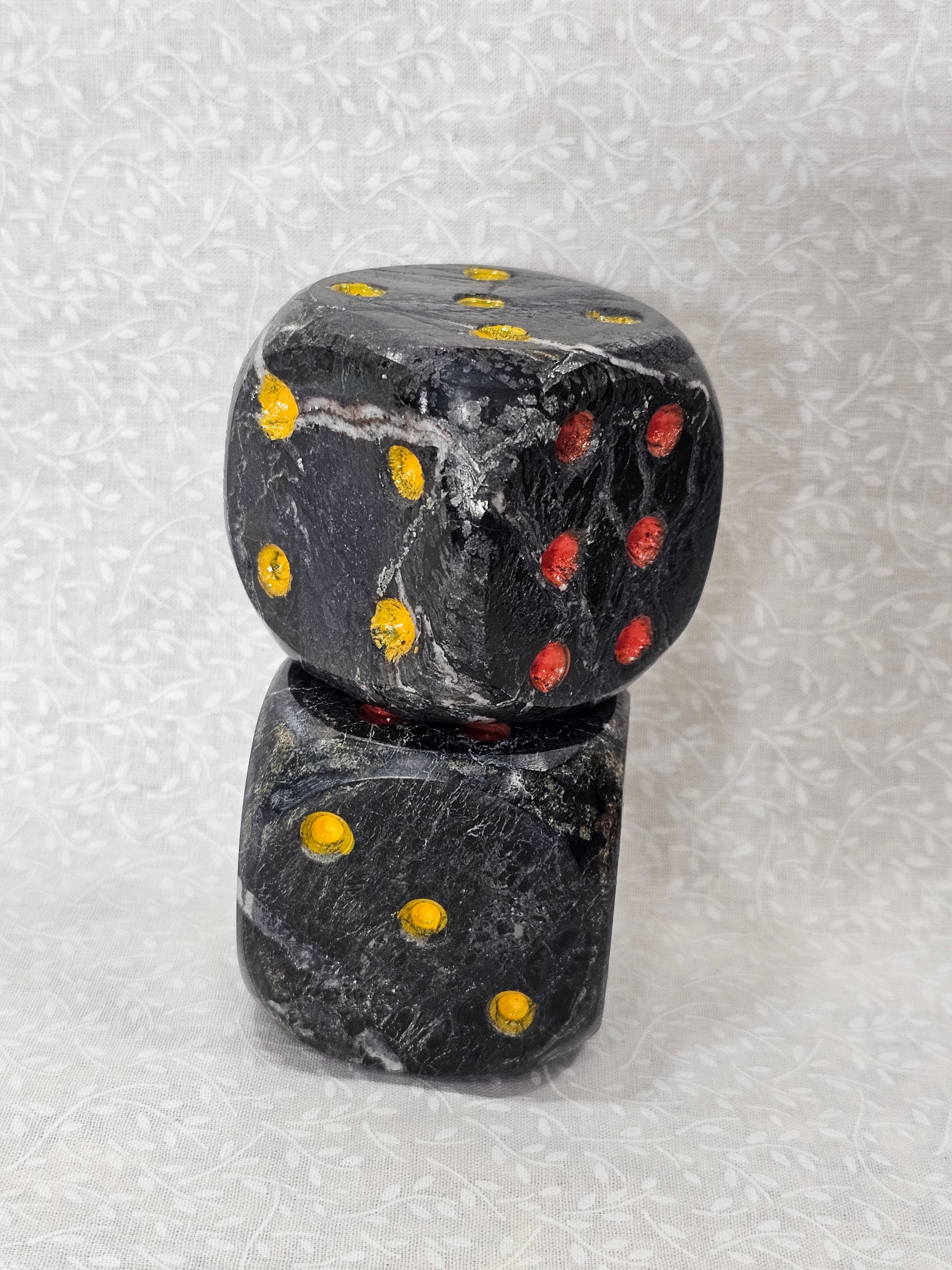 Black Zebra Jasper Crystal Dice