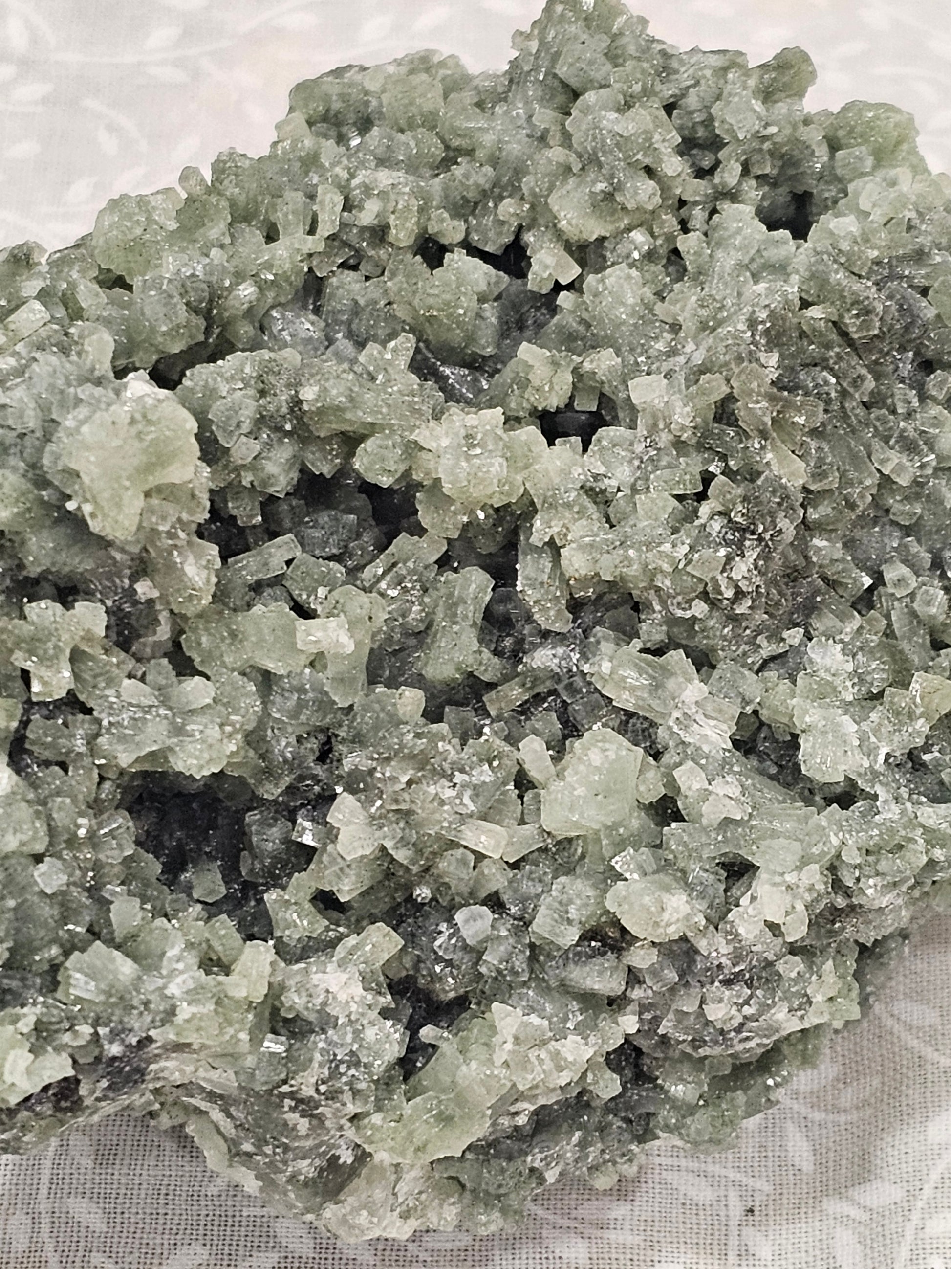 Prehnite Raw Crystal Cluster