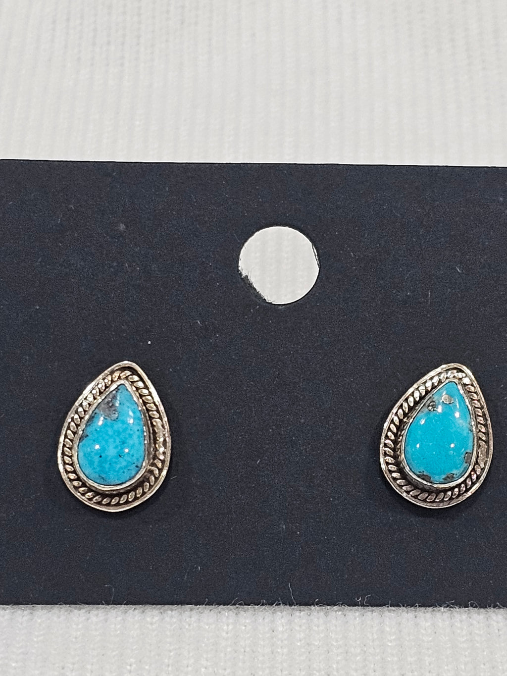 Natural Turquoise Teardrop Earrings