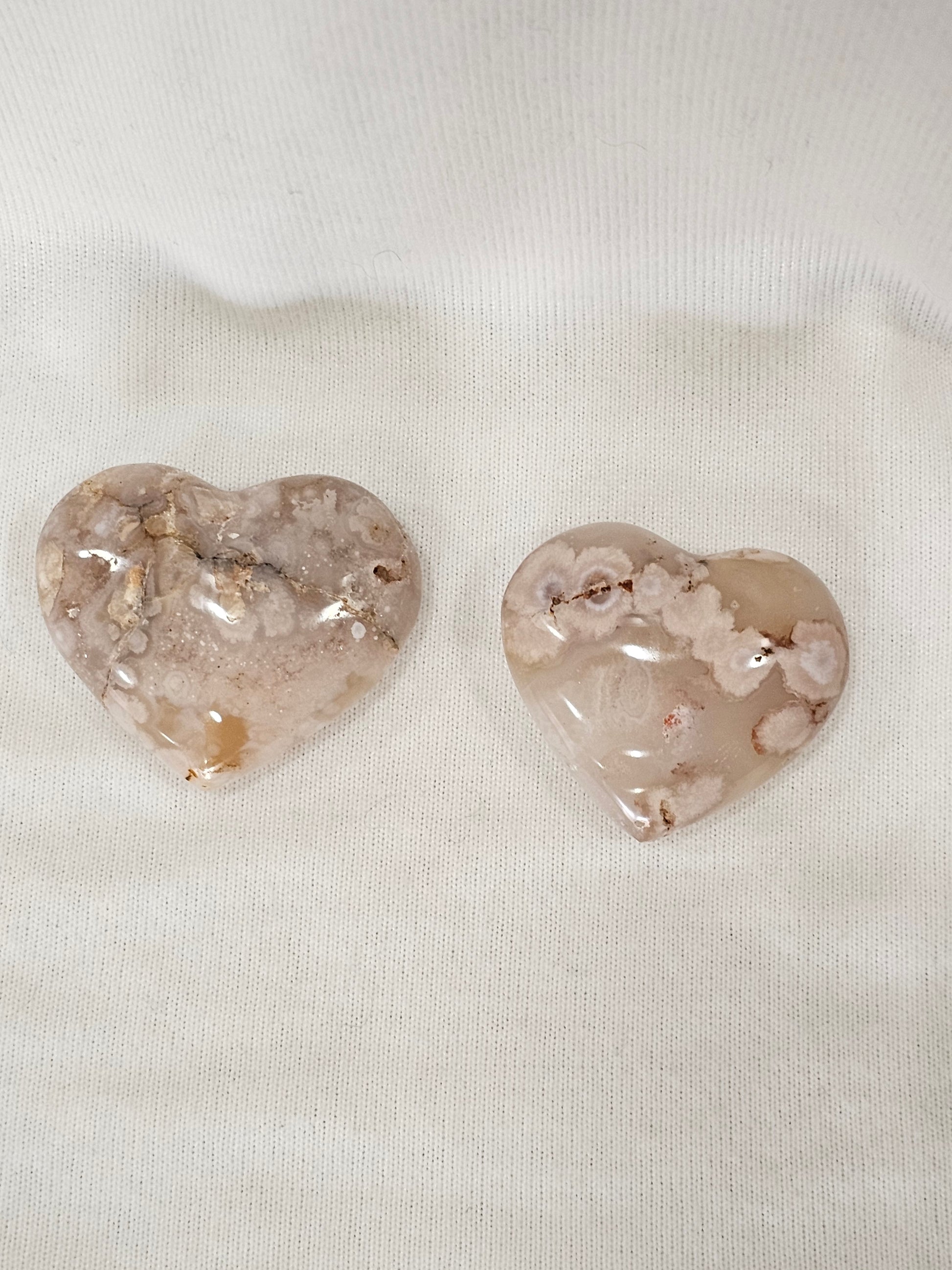 Flower Agate Heart -2